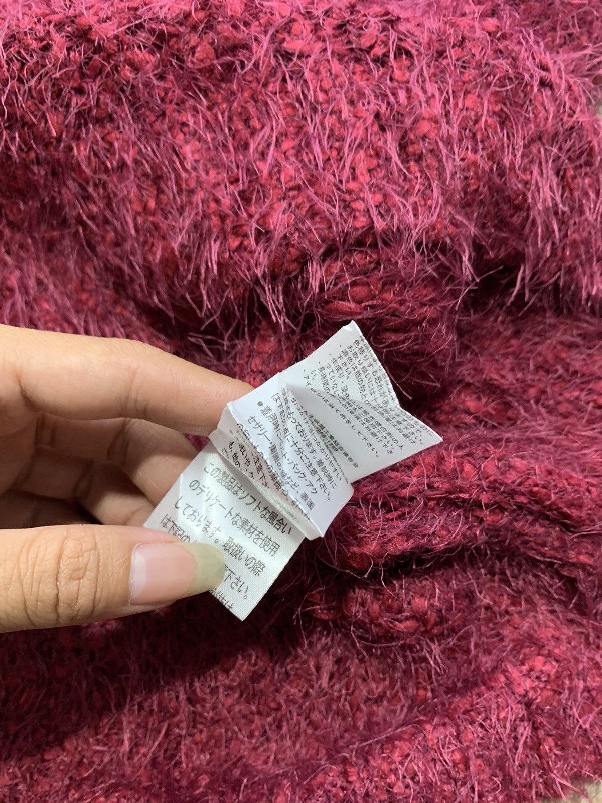 Issey Miyake × Japanese Brand Crazy Fuzzy Mohair Red Kurtcobain Style Sweater Size US M / EU 48-50 / 2 - 6 Thumbnail