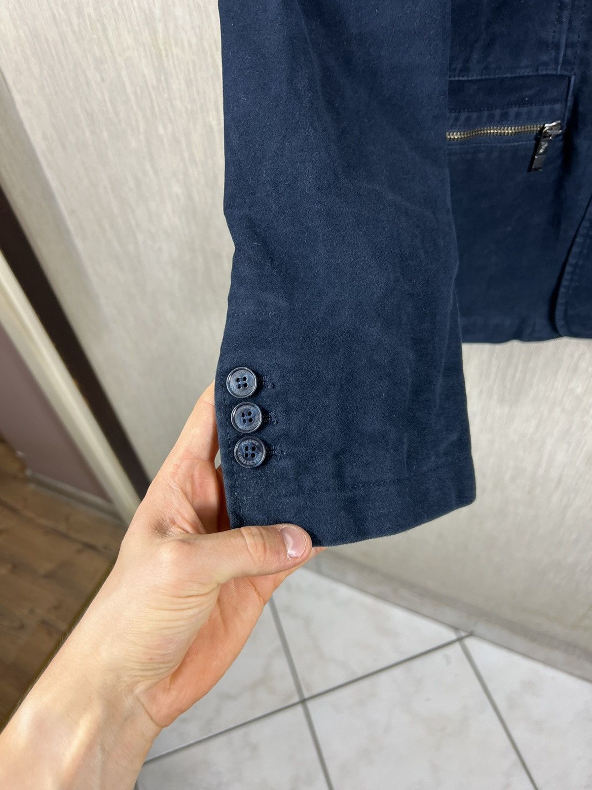 Versace Versace collection classic navy blazer jacket leather luxury Size US L / EU 52-54 / 3 - 15 Thumbnail