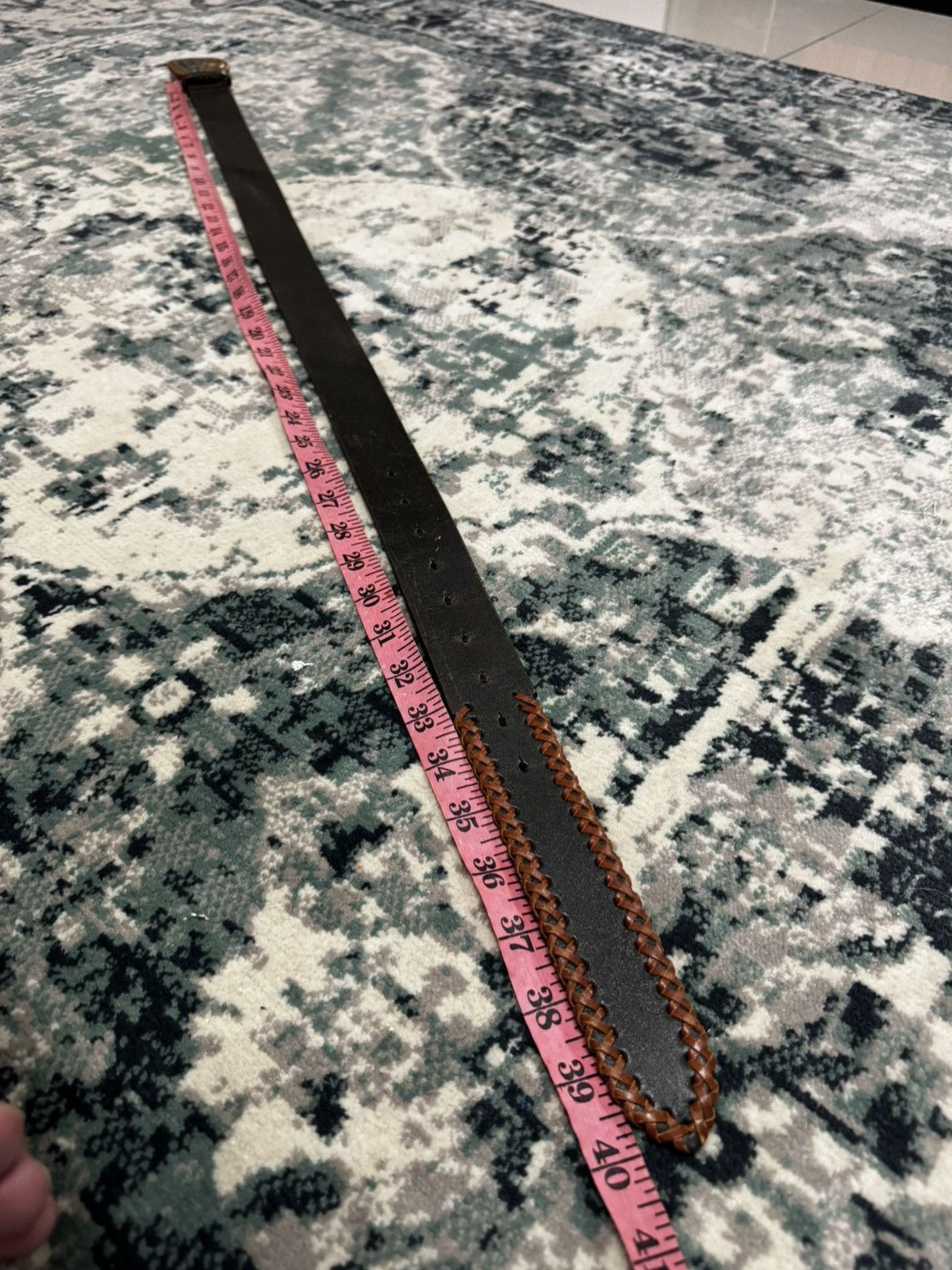 Vivienne Westwood VIVIENNE WESTWOOD METAL BUCKLE ENGRAVED ORB BELT Size 32 - 2 Thumbnail