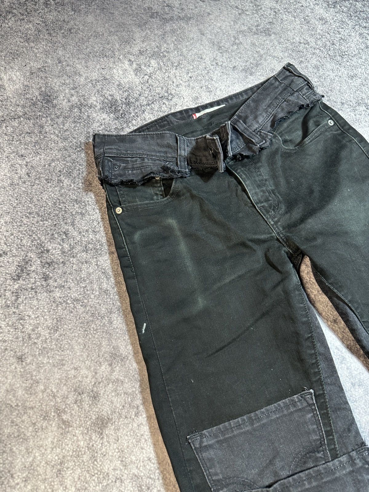 Other Y2K Vintage Levis Custom Very Baggy Pants Cargo Streetwear M Size US 30 / EU 46 - 3 Thumbnail