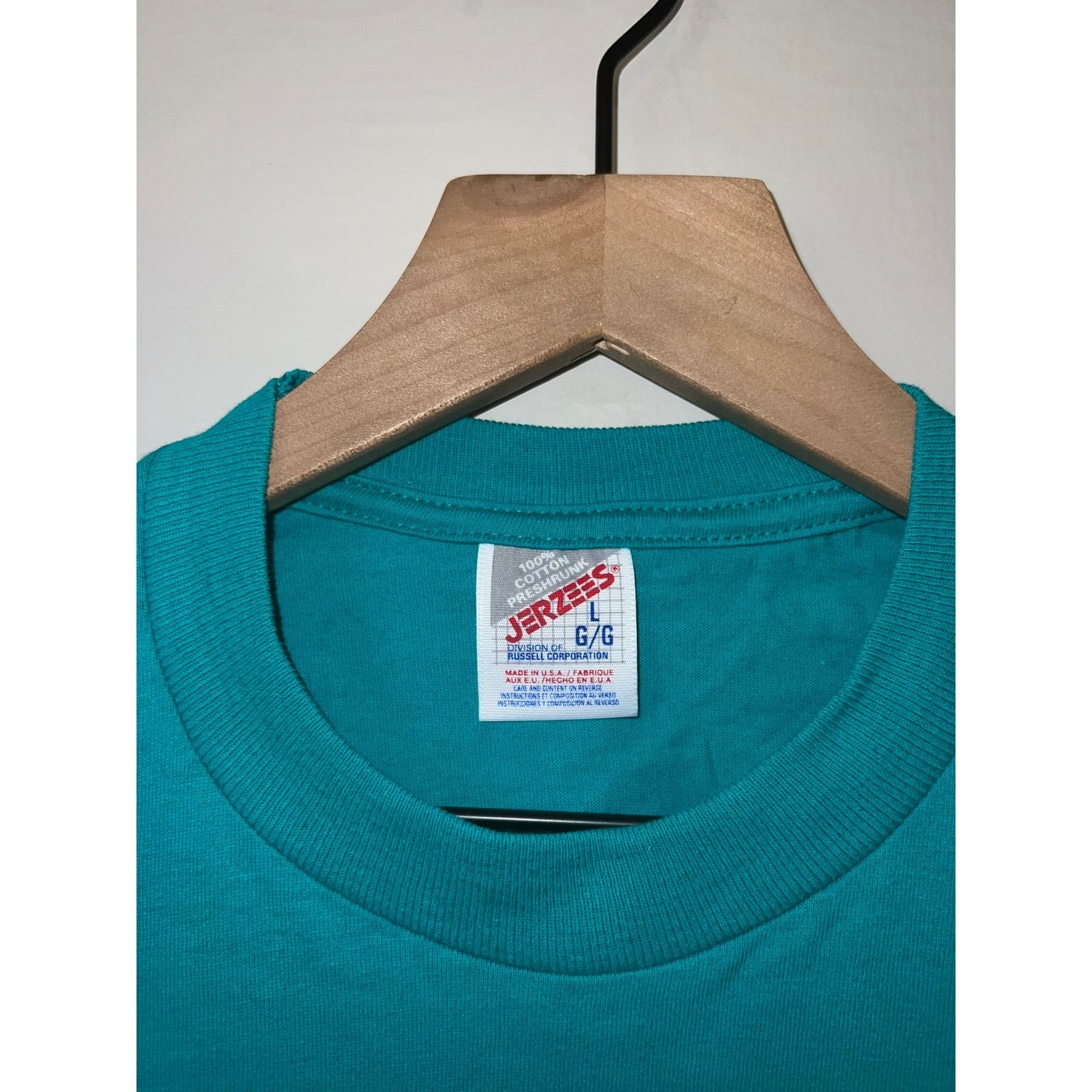 Jerzees 90s Vintage Montana Wildflowers Teal Flower Shirt Large L Size US L / EU 52-54 / 3 - 7 Thumbnail