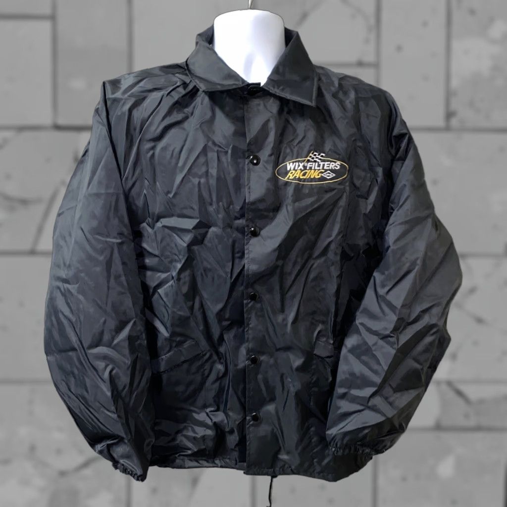 Vintage VINTAGE King Louie Jacket Mens Black Nylon Snap Button Front Size L NWT Size US L / EU 52-54 / 3 - 1 Thumbnail