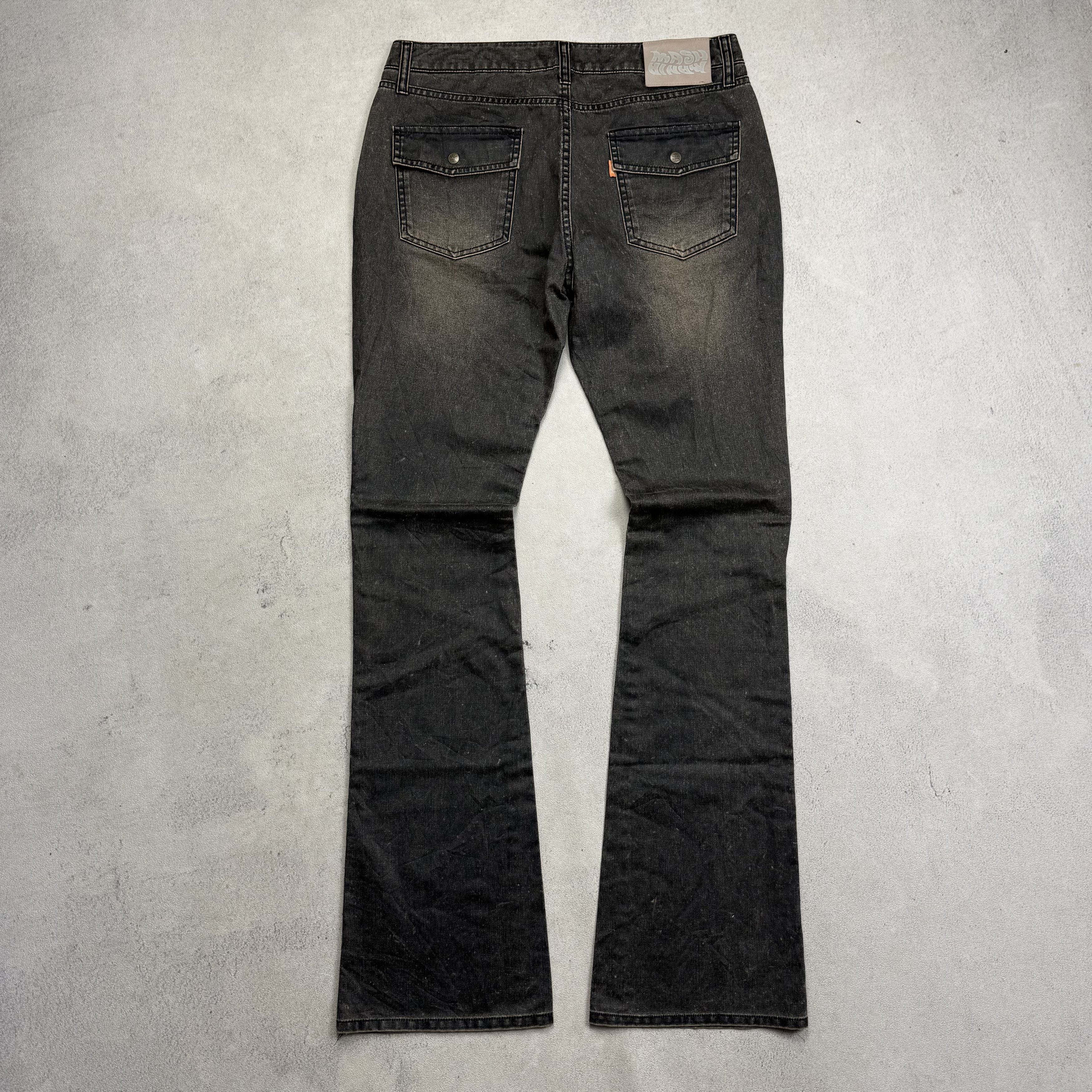 Japanese Brand Mash Mania Flare Mud Wash Jeans Size US 32 / EU 48 - 2 Thumbnail
