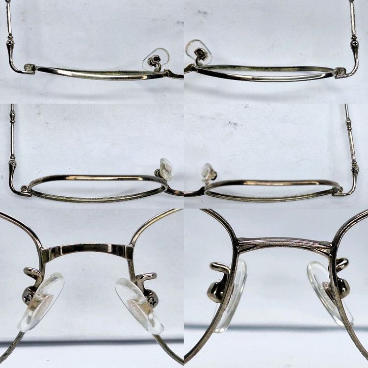 Lancel 80s LANCEL Paris Classic Oval Silver Metal Glasses Japan Size ONE SIZE - 3 Thumbnail