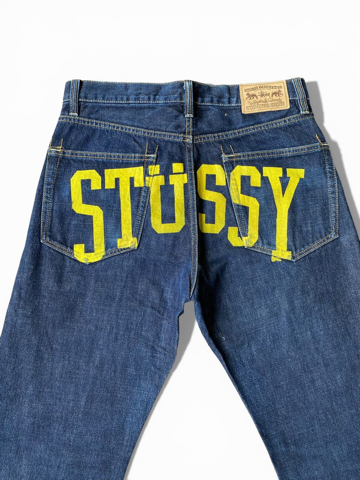 Stussy Vintage 00’s stussy Distressed spell out Jeans Size US 30 / EU 46 - 4 Thumbnail