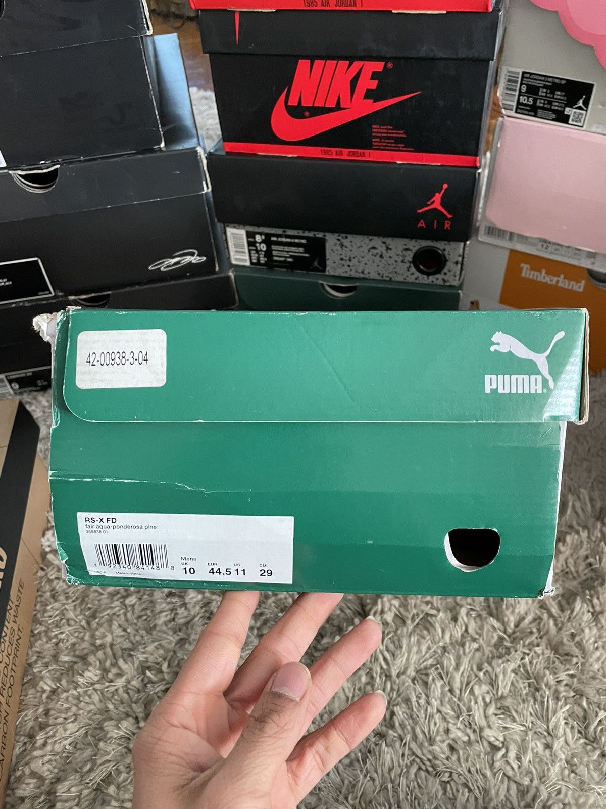 Puma Puma Rs-X FD Fair Aqua Ponderosa Pine Size US 11 / EU 44 - 10 Thumbnail