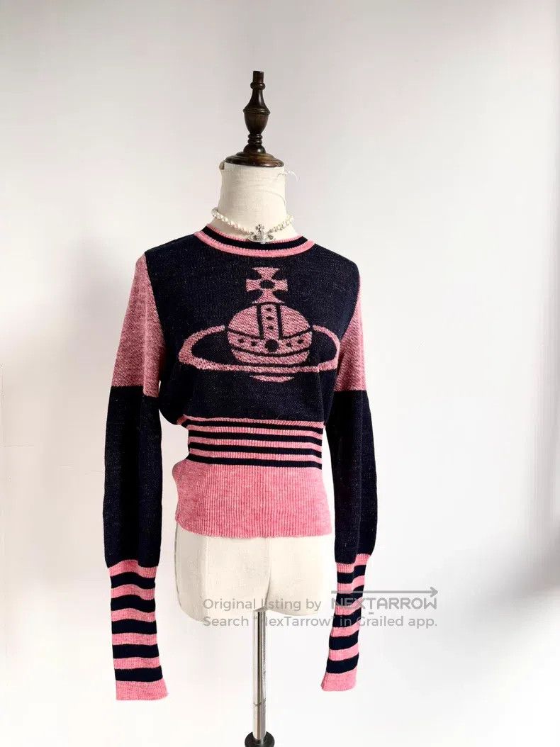 Vivienne Westwood Vivienne Westwood size 00 Pink Black Mixed Big Saturn Knit Size ONE SIZE - 1 Thumbnail