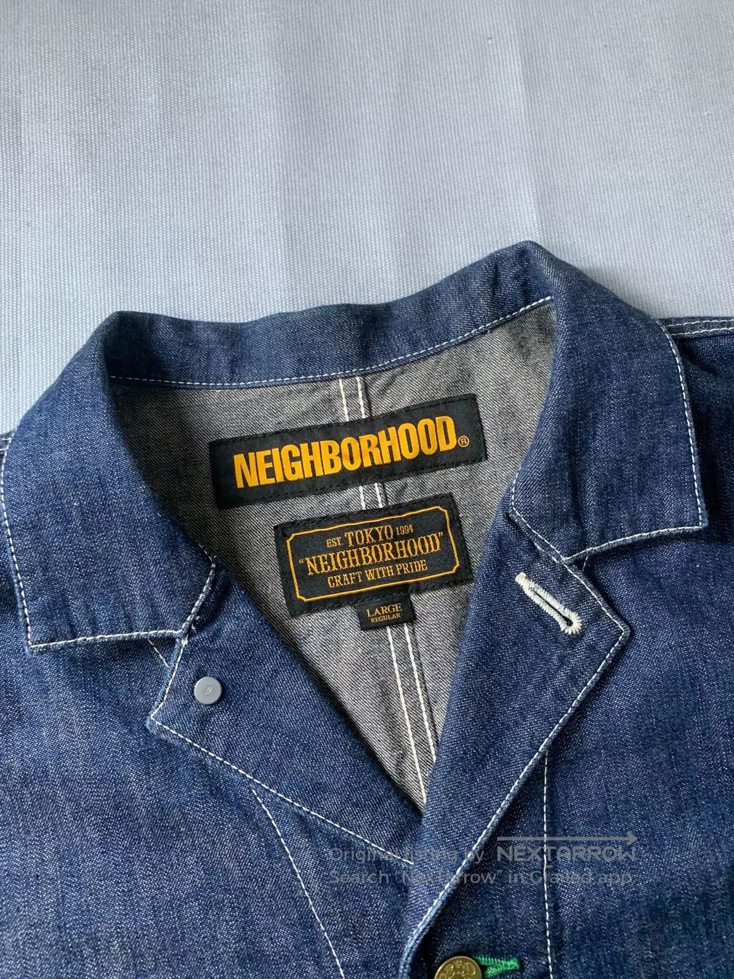 Neighborhood NEIGHBORHOOD Long Denim Jacket JKM02. Size US L / EU 52-54 / 3 - 3 Thumbnail