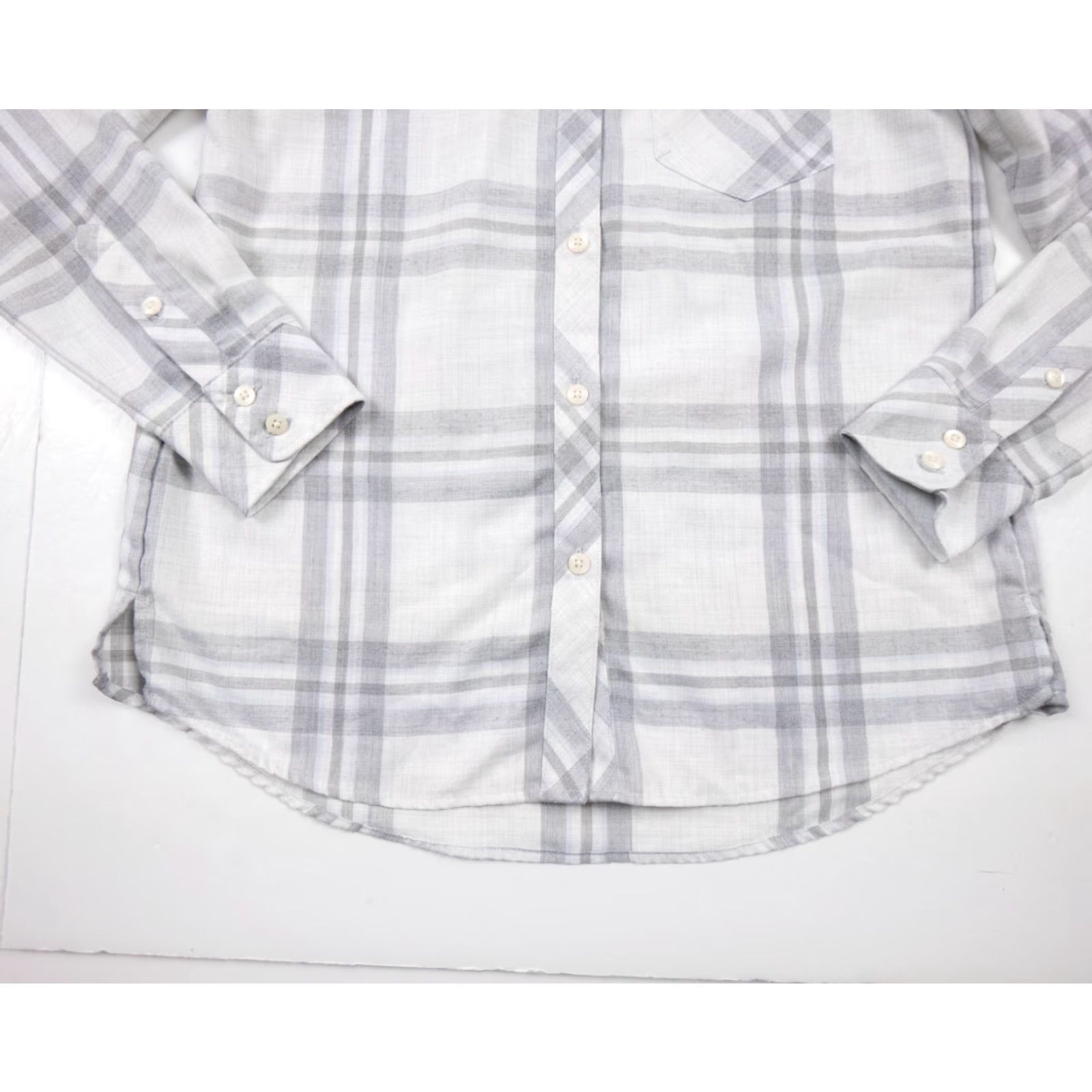 Vineyard Vines Vineyard Vines Shirt Womens 2 Gray Button Up Long Sleeve Relaxed Plaid Ladies Size XS / US 0-2 / IT 36-38 - 4 Thumbnail