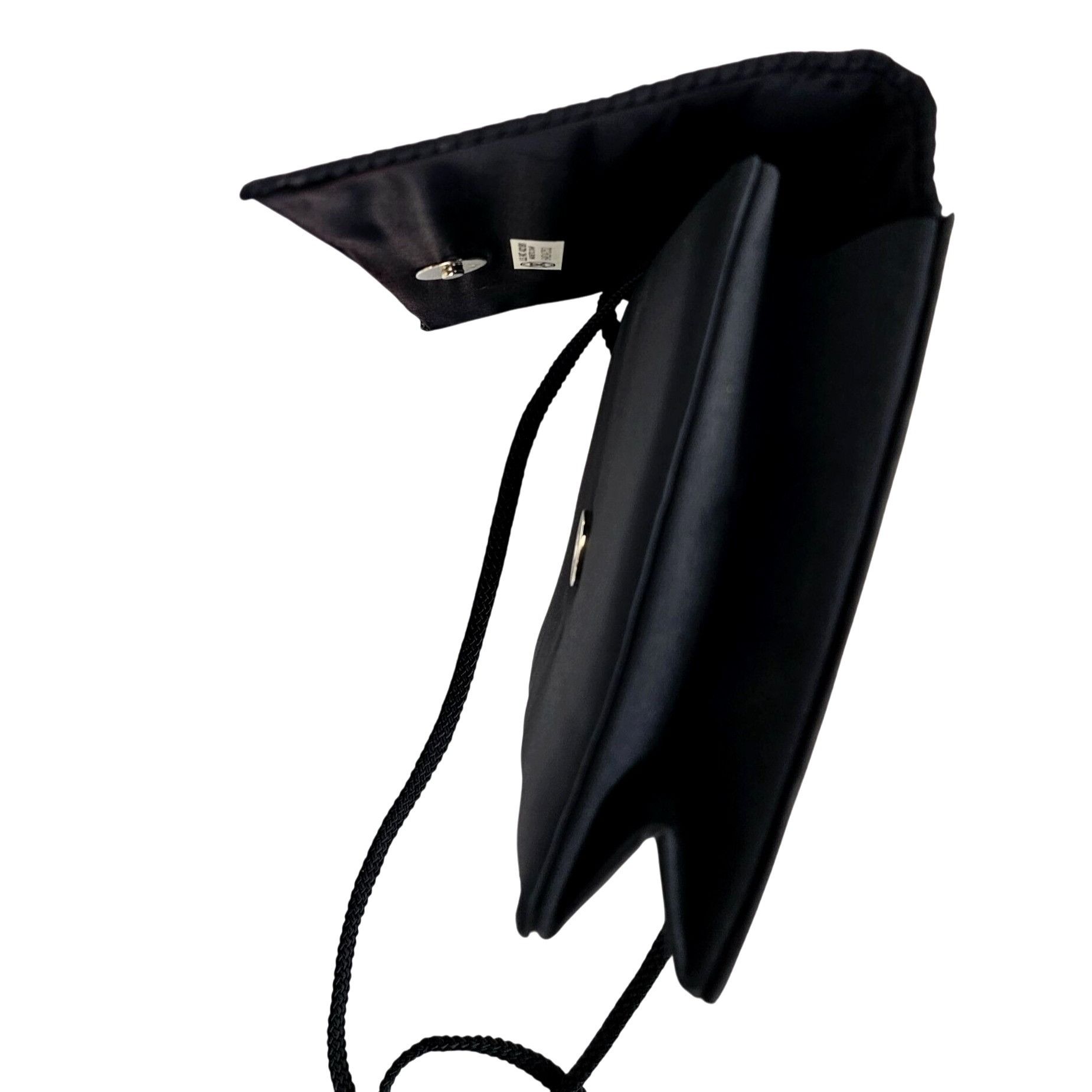 Other Vintage La Regale Black Pleated Satin Clutch Crossbody w/ Rh Size ONE SIZE - 8 Thumbnail