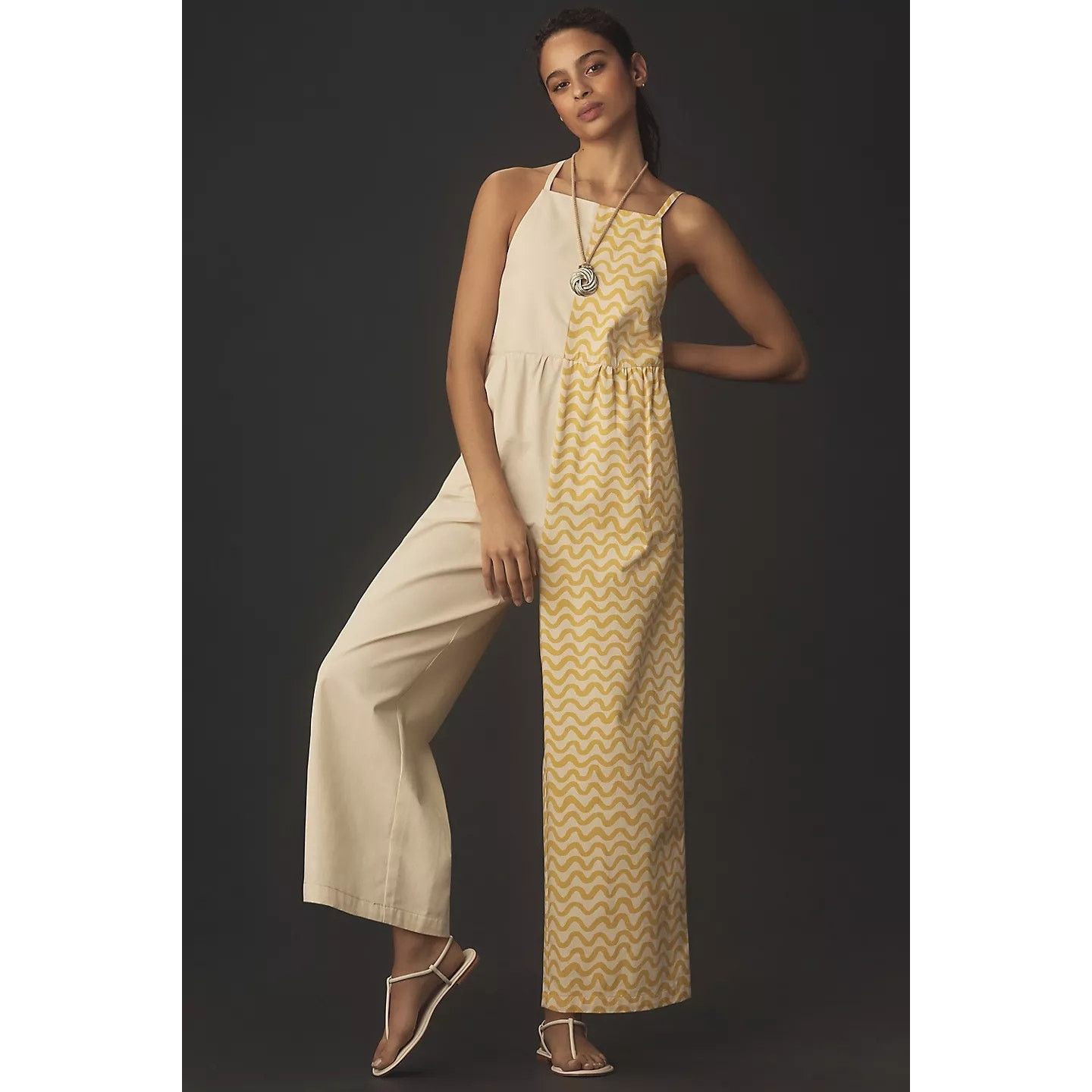 Anthropologie New Rita Row Neo Sleeveless Square-Neck Jumpsuit $323 Small Size 28" / US 6 / IT 42 - 1 Thumbnail
