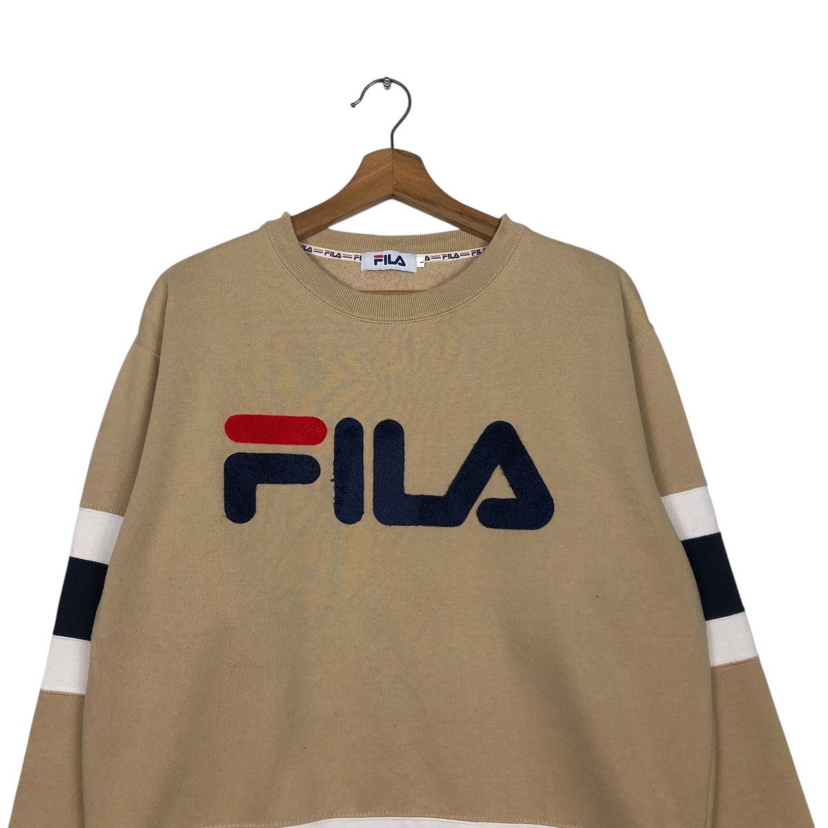 Fila × Japanese Brand 📌Vintage Sweatshirt Fila Big Logo Spell Out Size US L / EU 52-54 / 3 - 4 Thumbnail