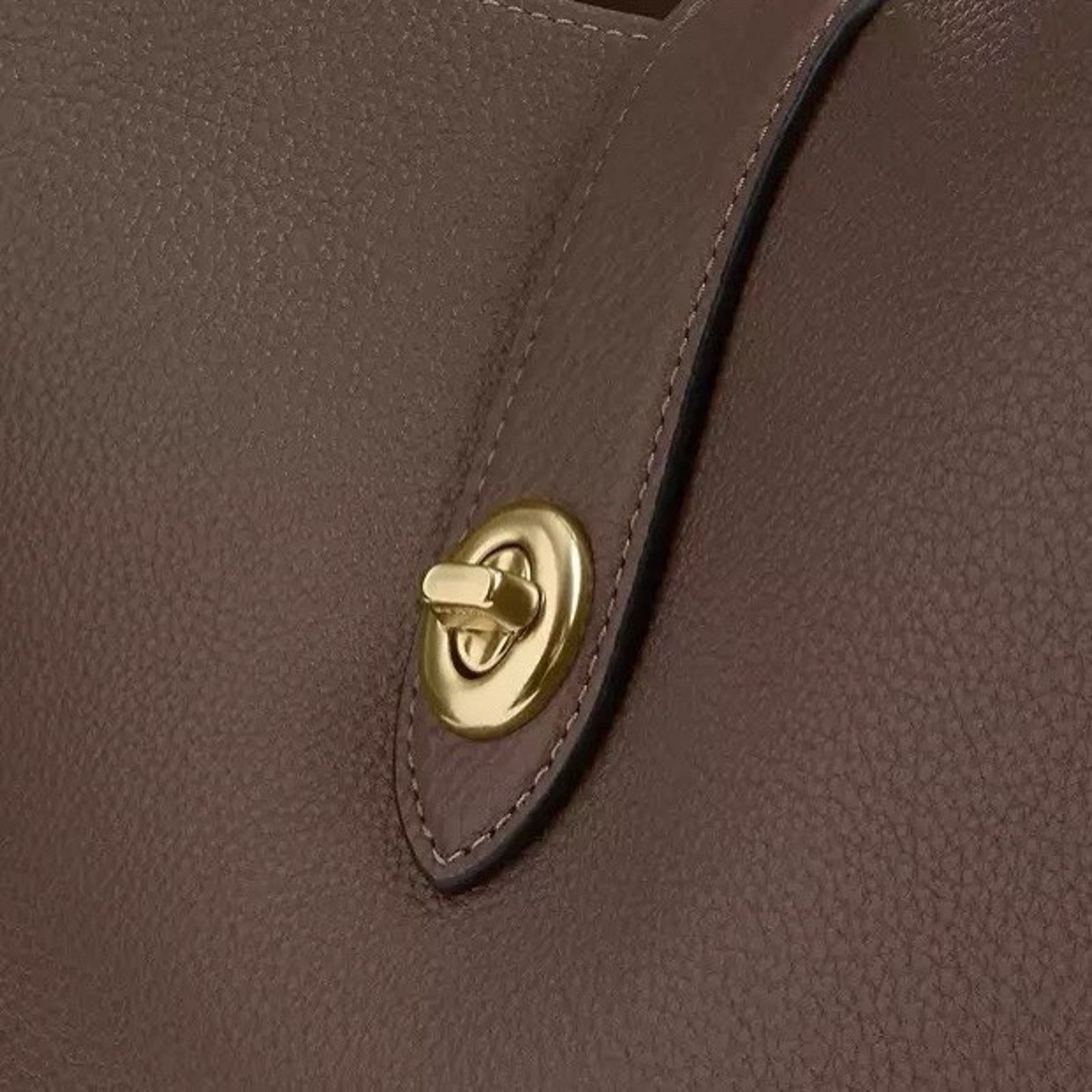 Coach NWT COACH Hadley Large Shoulder Bag CCD65 Gold/Dark Stone Size ONE SIZE - 12 Thumbnail