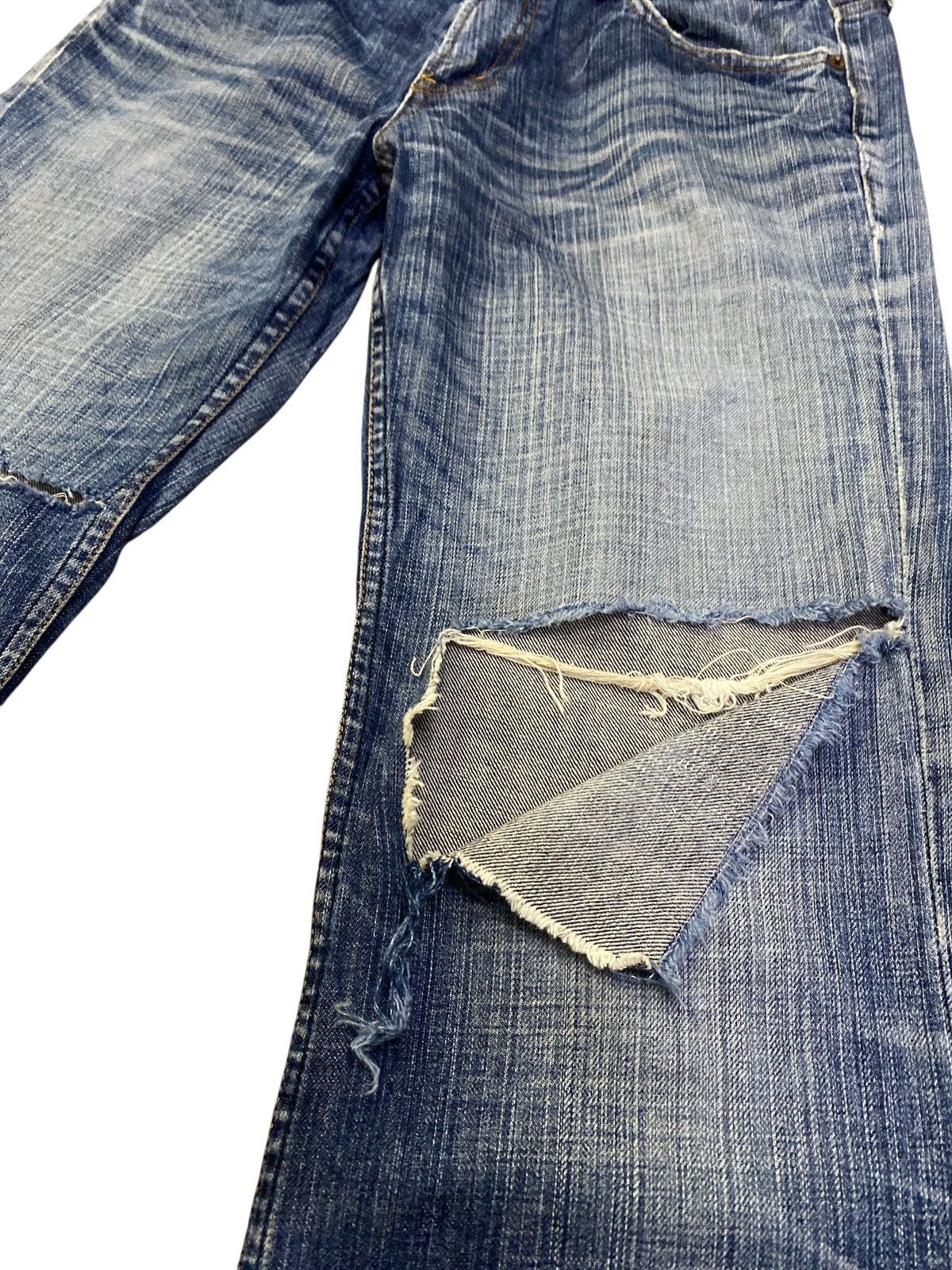 If Six Was Nine × Vintage Vintage Crack Wash Bobson Flare Denim Size US 32 / EU 48 - 4 Thumbnail