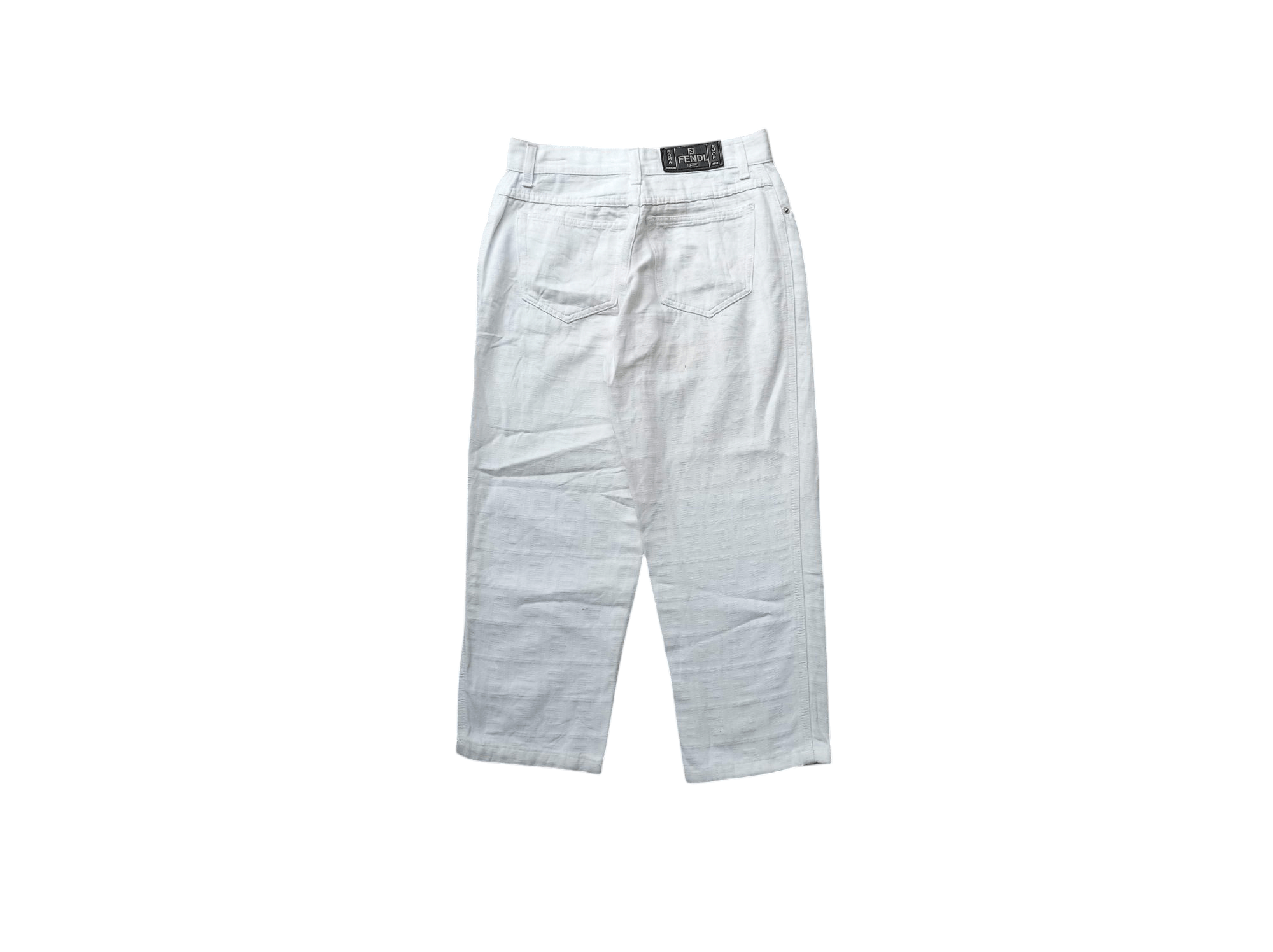 Fndiページ Fendi white monogram capri pants