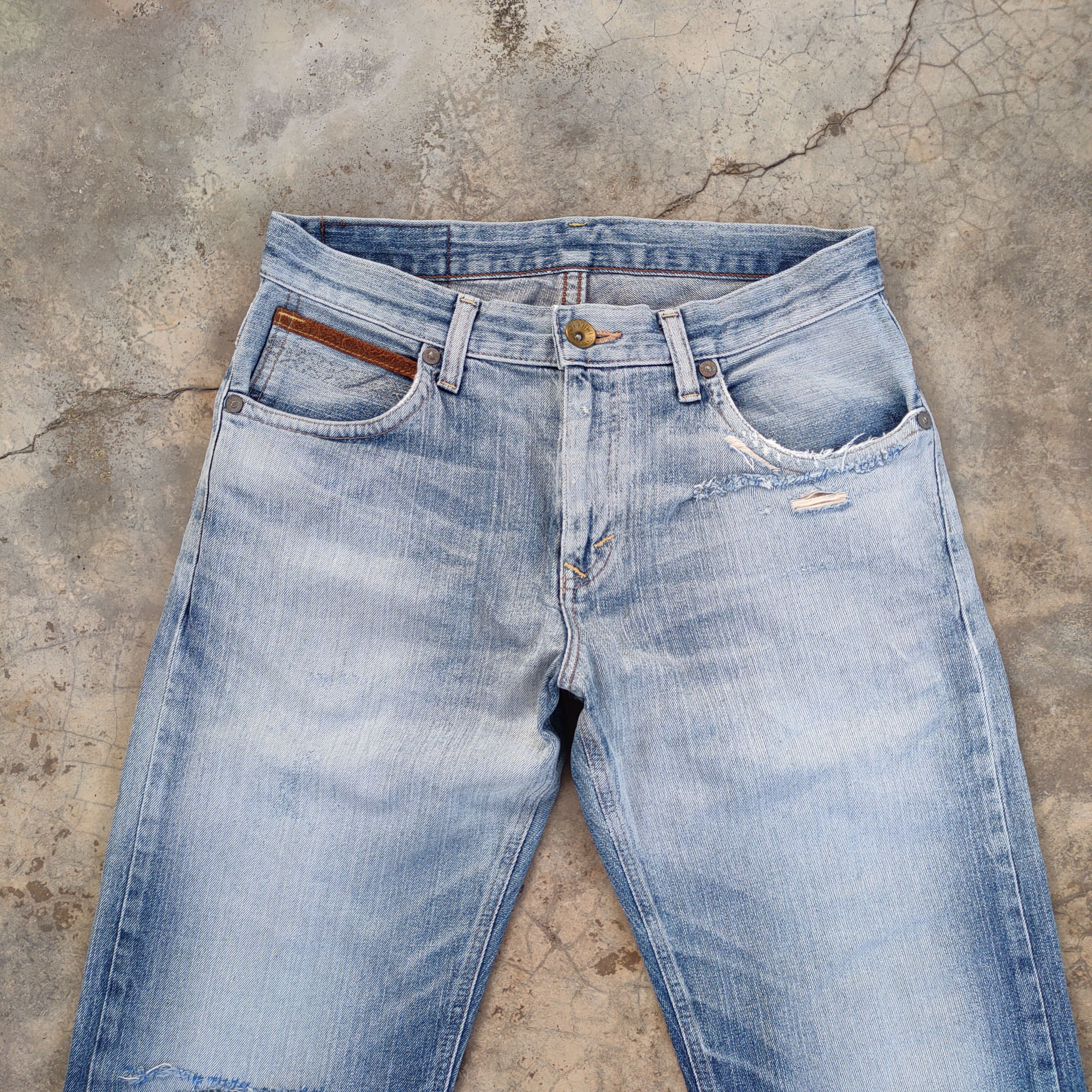Edwin VINTAGE FADED EDWIN MUD WASHED RIPPEP JEAN DENIM PANTS Size US 33 - 2 Thumbnail
