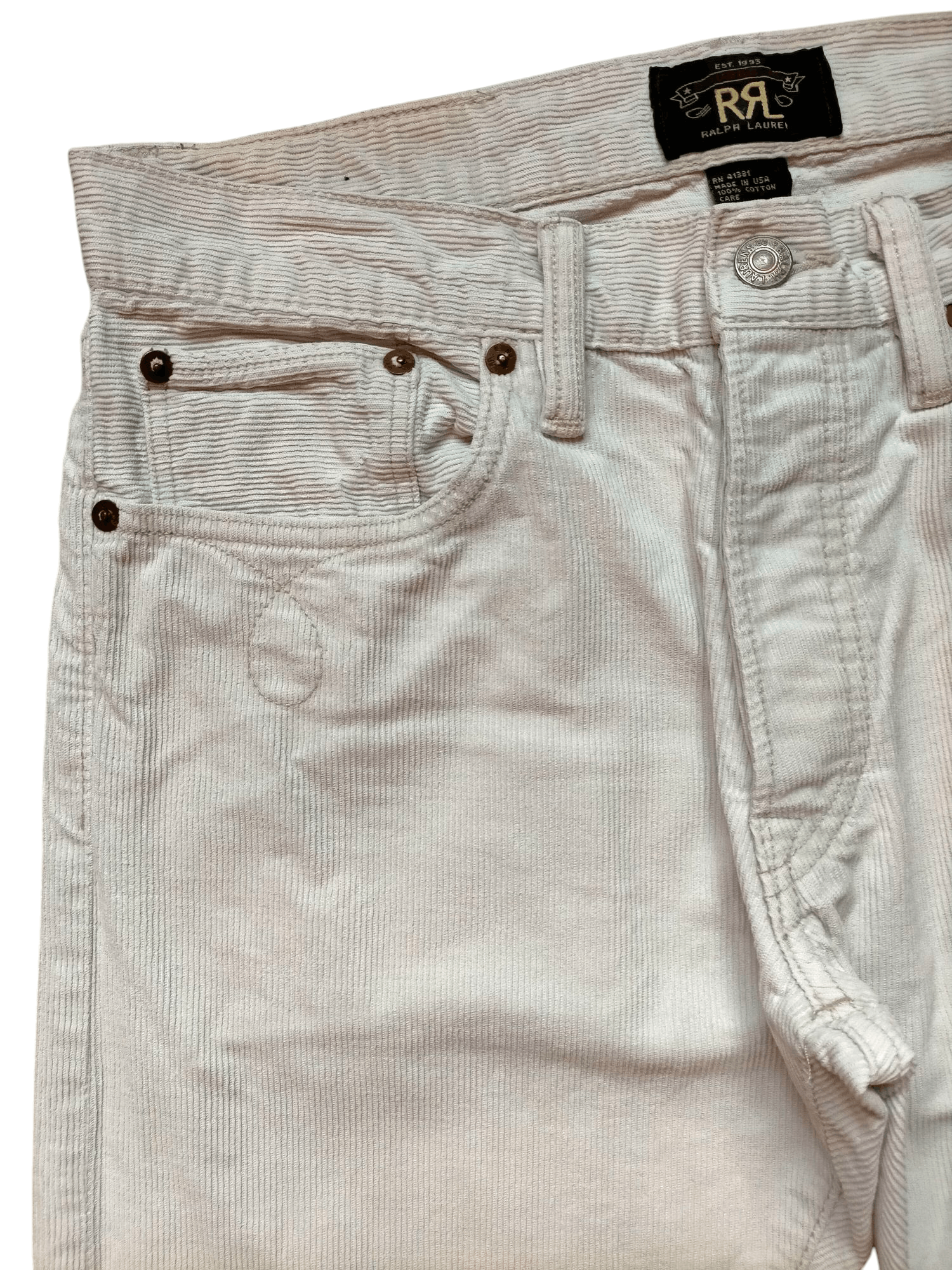 Polo Ralph Lauren RRL Double RL Polo Ralph Lauren White Coudroy Jeans Pants Size US 30 / EU 46 - 5 Thumbnail