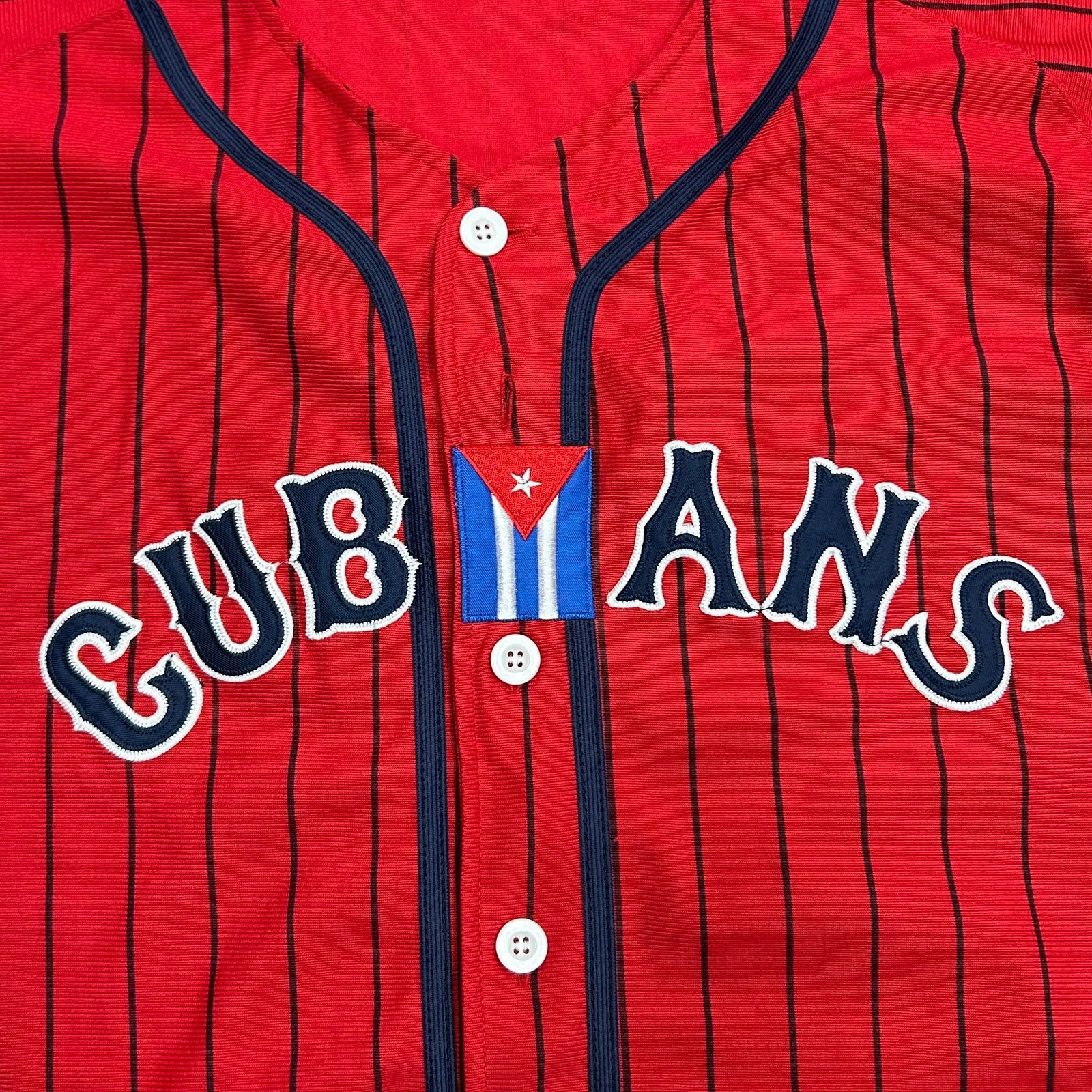 MLB New York Cubans Negro League Red Baseball Jersey size Large Size US L / EU 52-54 / 3 - 2 Thumbnail
