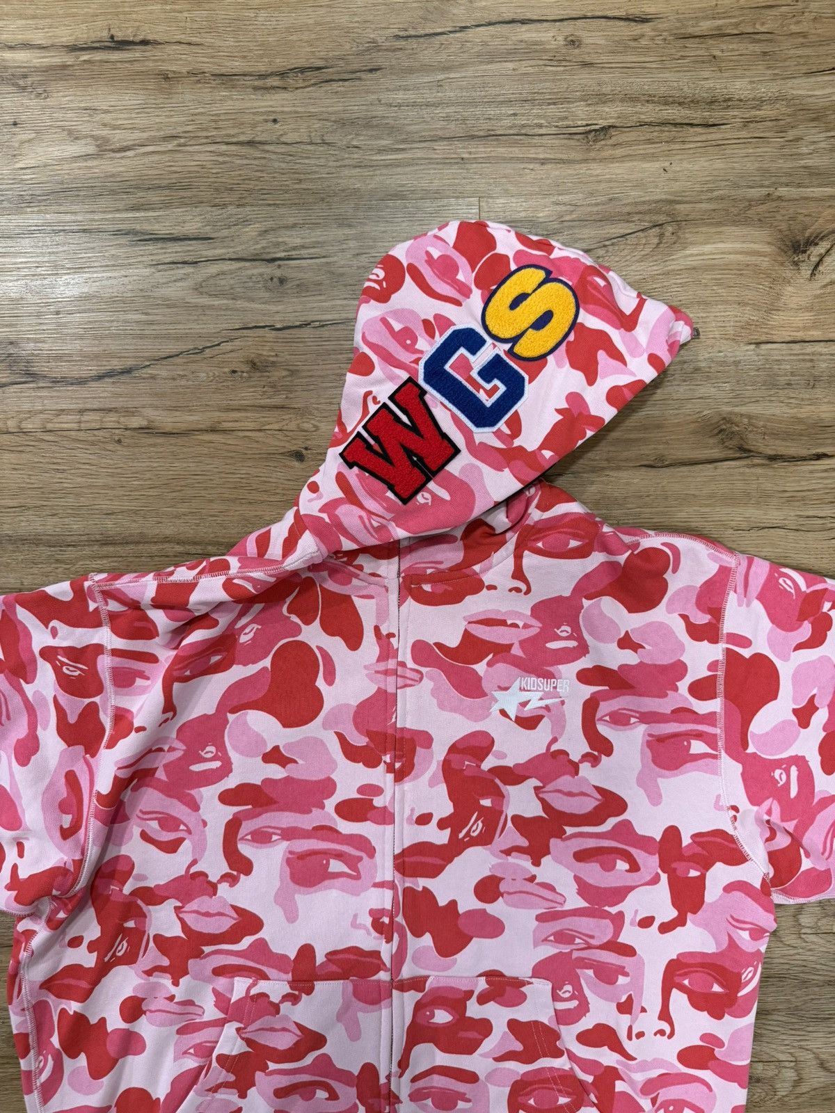 Bape BAPE x KidSuper Full Zip Shark Hoodie – Pink Camo Size US XXL / EU 58 / 5 - 9 Thumbnail
