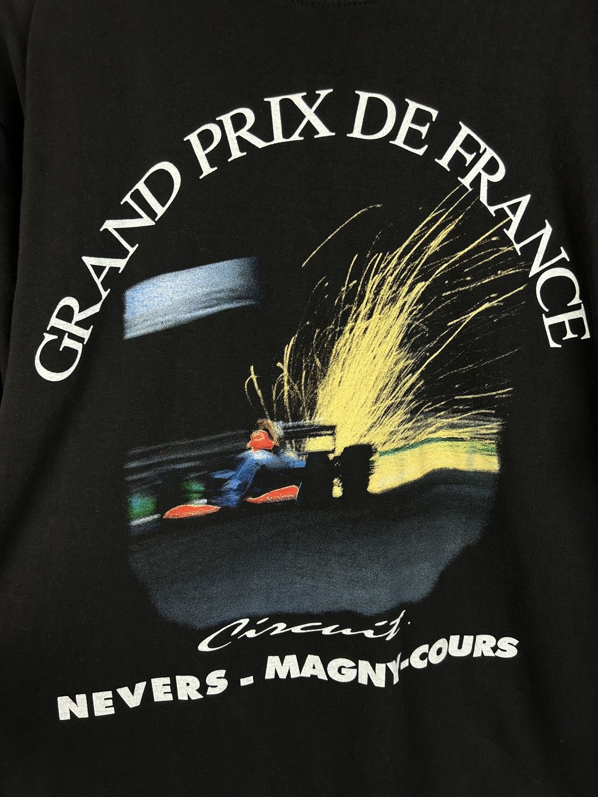 Vintage 90s Vintage Grand Prix De France Formula 1 F1 Racing T-Shirt Size US L / EU 52-54 / 3 - 2 Thumbnail
