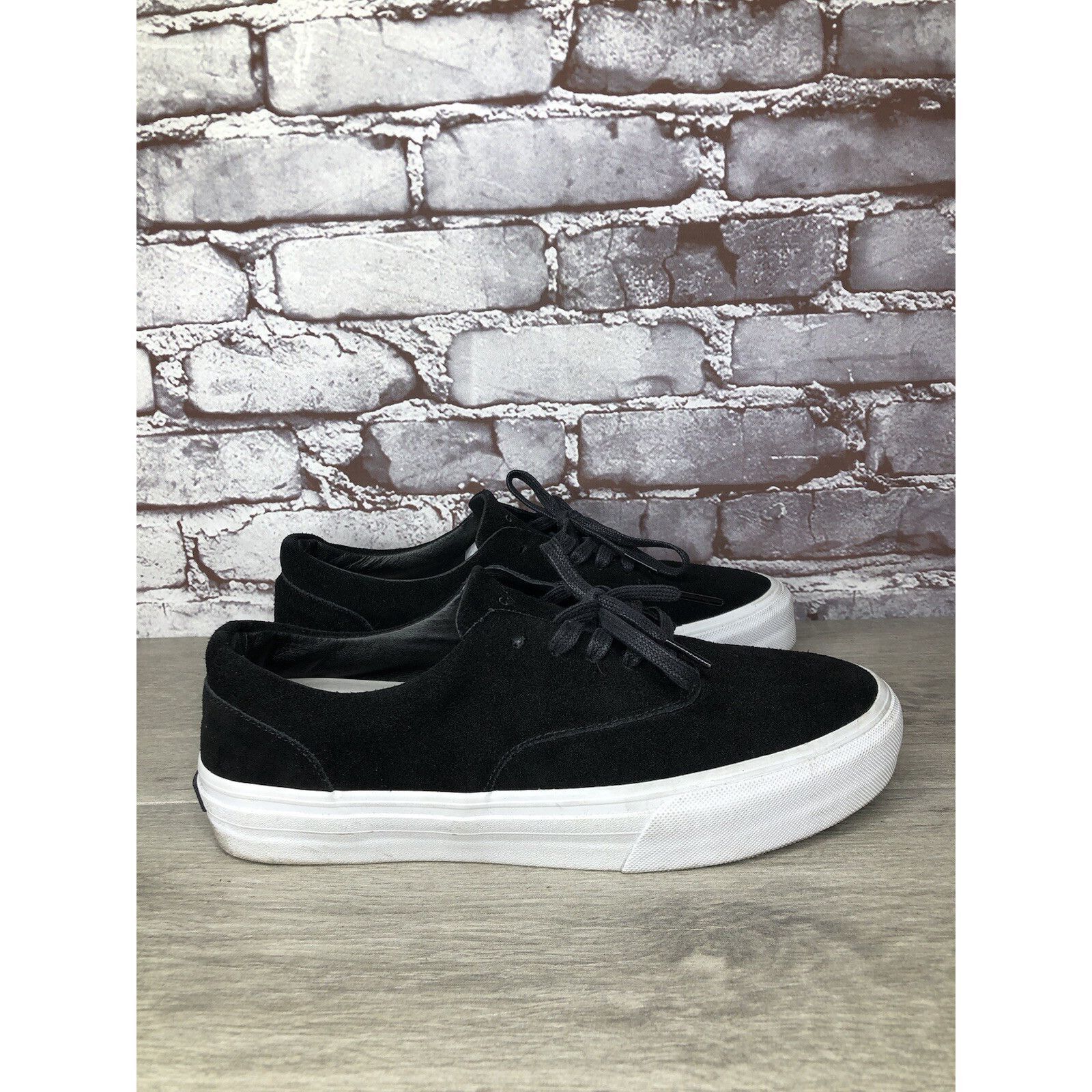 Other CU4TRO Black Suede Leather Lace Up Low Top Sneakers Shoes Wo Size US 10 / IT 40 - 3 Thumbnail