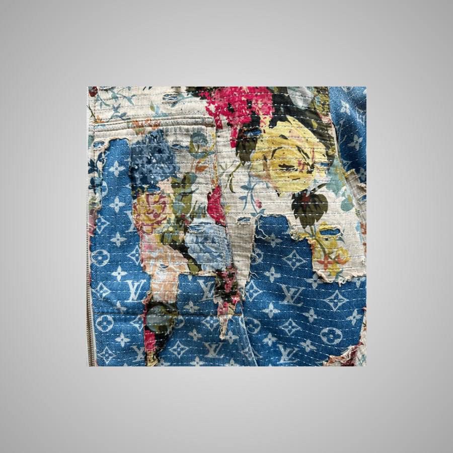 Louis Vuitton LOUIS VUITTON BLUE MONOGRAM DISTRESSED FLORAL WORKWEAR Size US XL / EU 56 / 4 - 5 Thumbnail