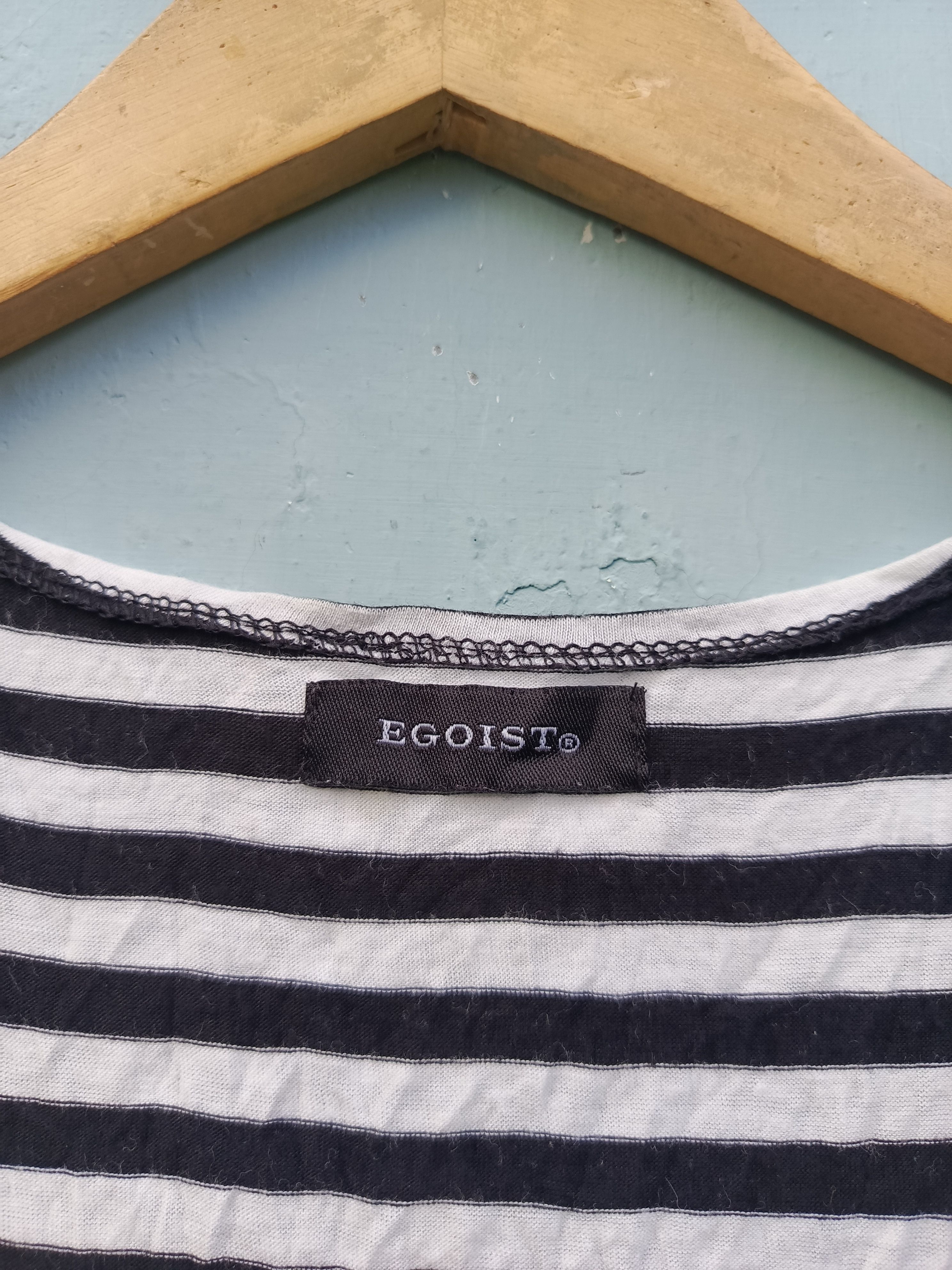 Designer × Japanese Brand Egoist black white Stripes blouse tshirt Size XS / US 0-2 / IT 36-38 - 6 Thumbnail