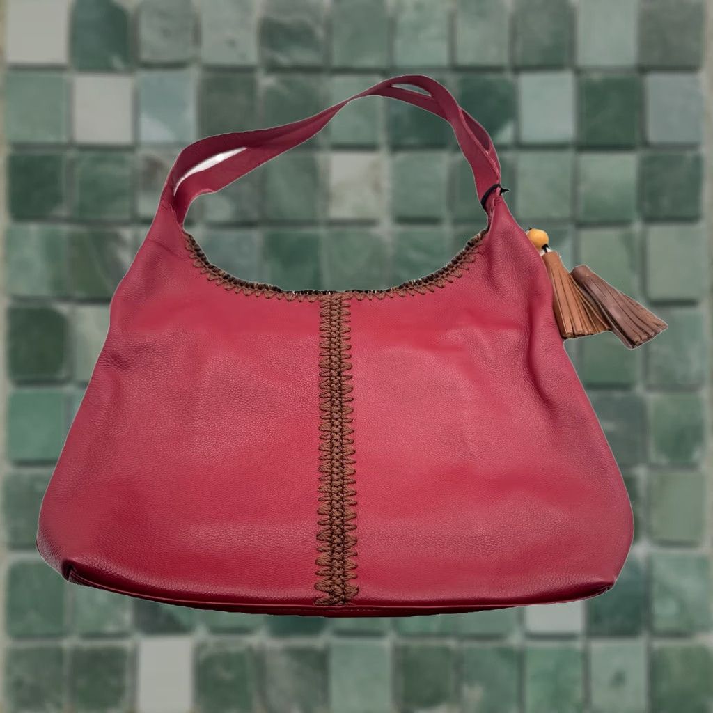 The Sak The Sak Huntley Leather Hobo Shoulder Bag Red Women Large CMWH NWOT Size ONE SIZE - 1 Thumbnail