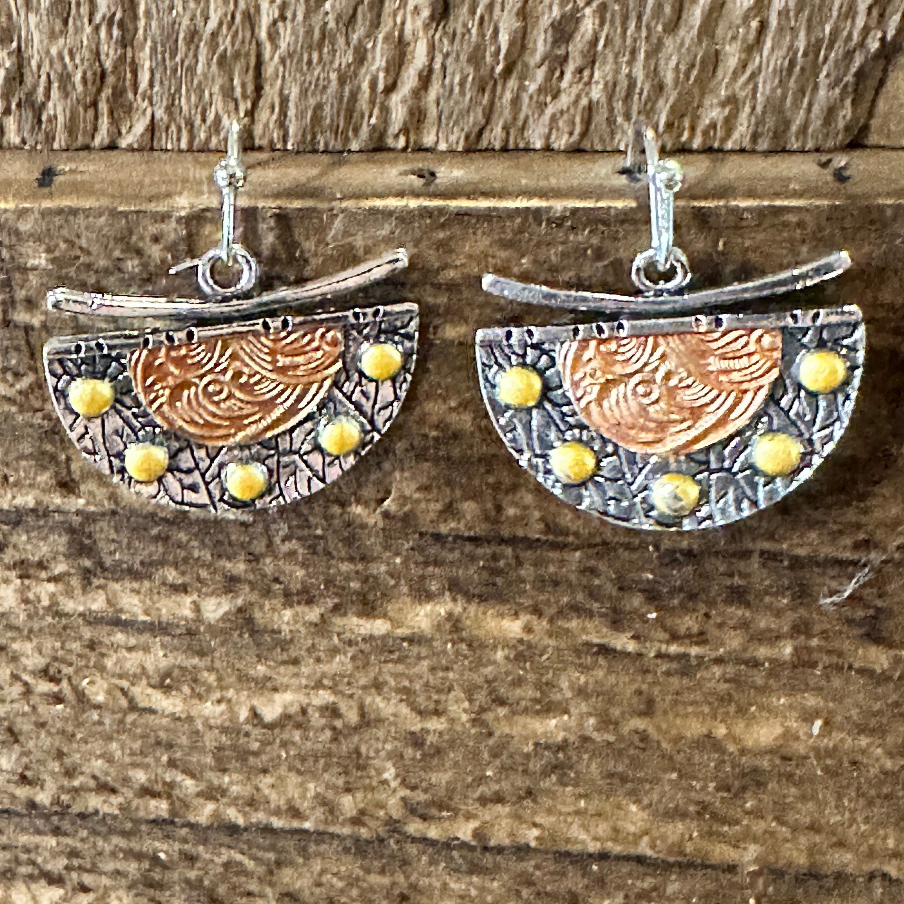Other Handcrafted Bohemian Chic Copper Dangle Earring, Retro Ethni Size ONE SIZE - 1 Thumbnail