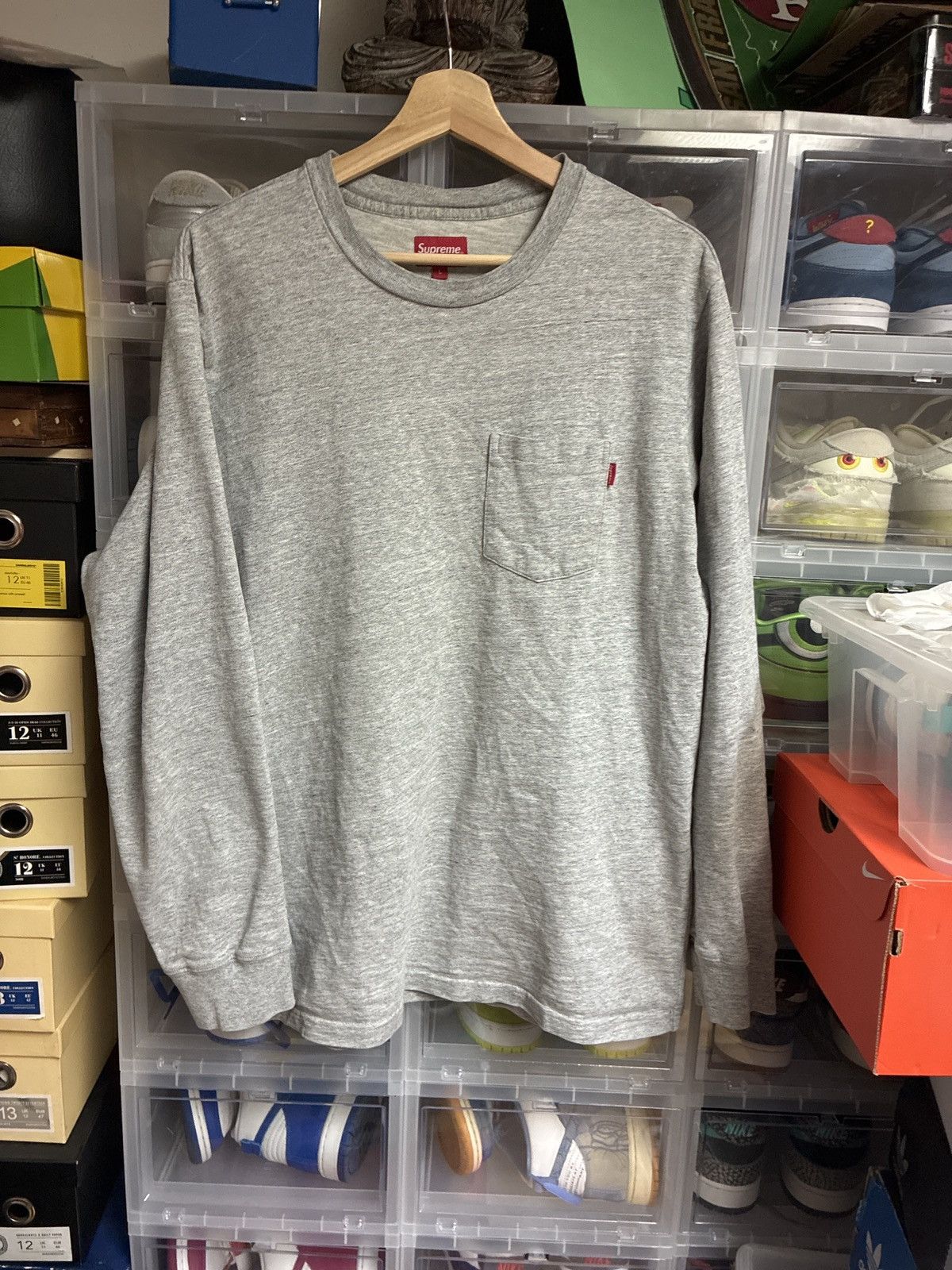 Supreme Supreme gray long sleeve shirt Size US L / EU 52-54 / 3 - 1 Thumbnail