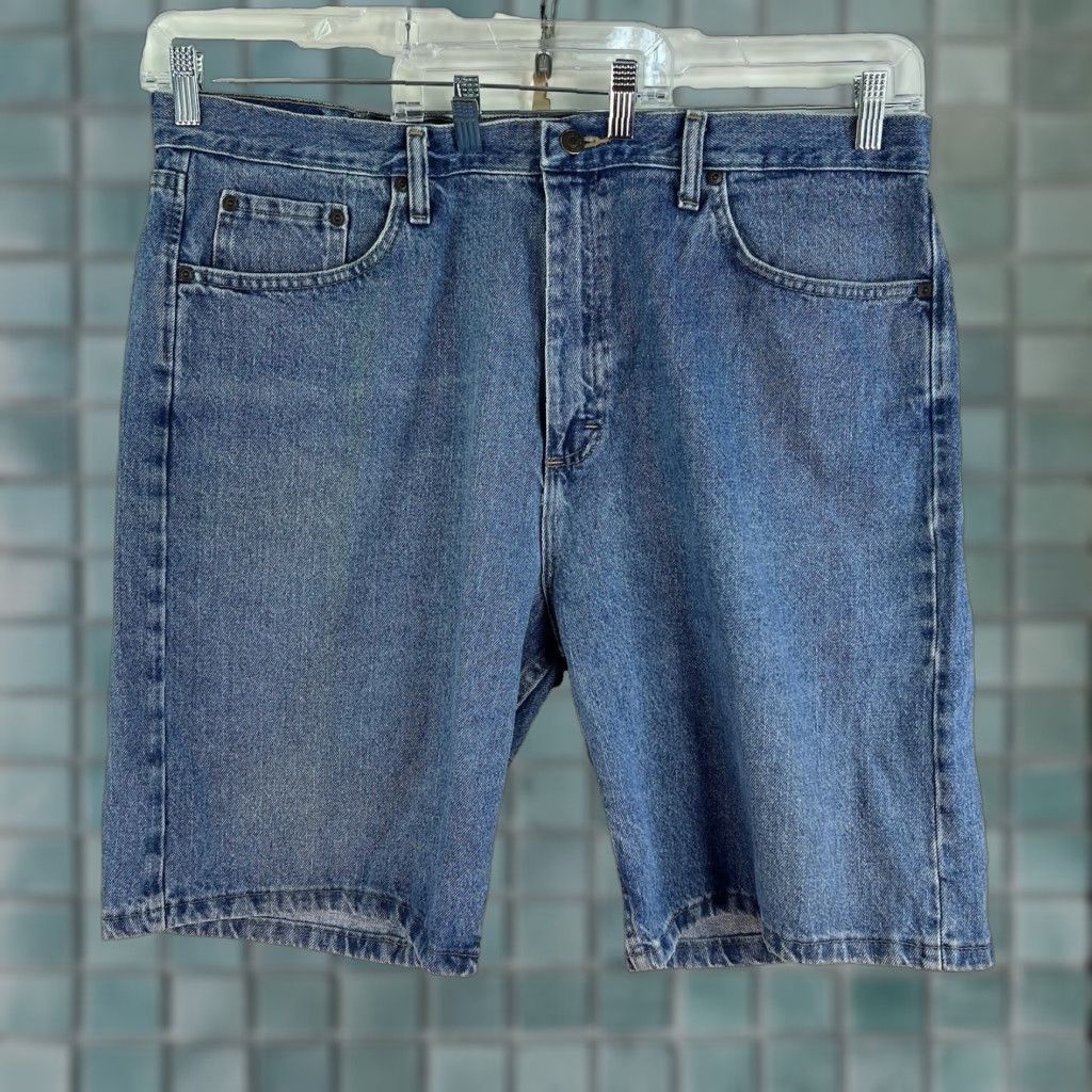 Wrangler Wrangler Denim Bermuda Shorts Men's Size 40 Blue Relaxed Fit 5-Pocket Mid Rise Summer 90s Size US 40 / EU 56 - 1 Thumbnail