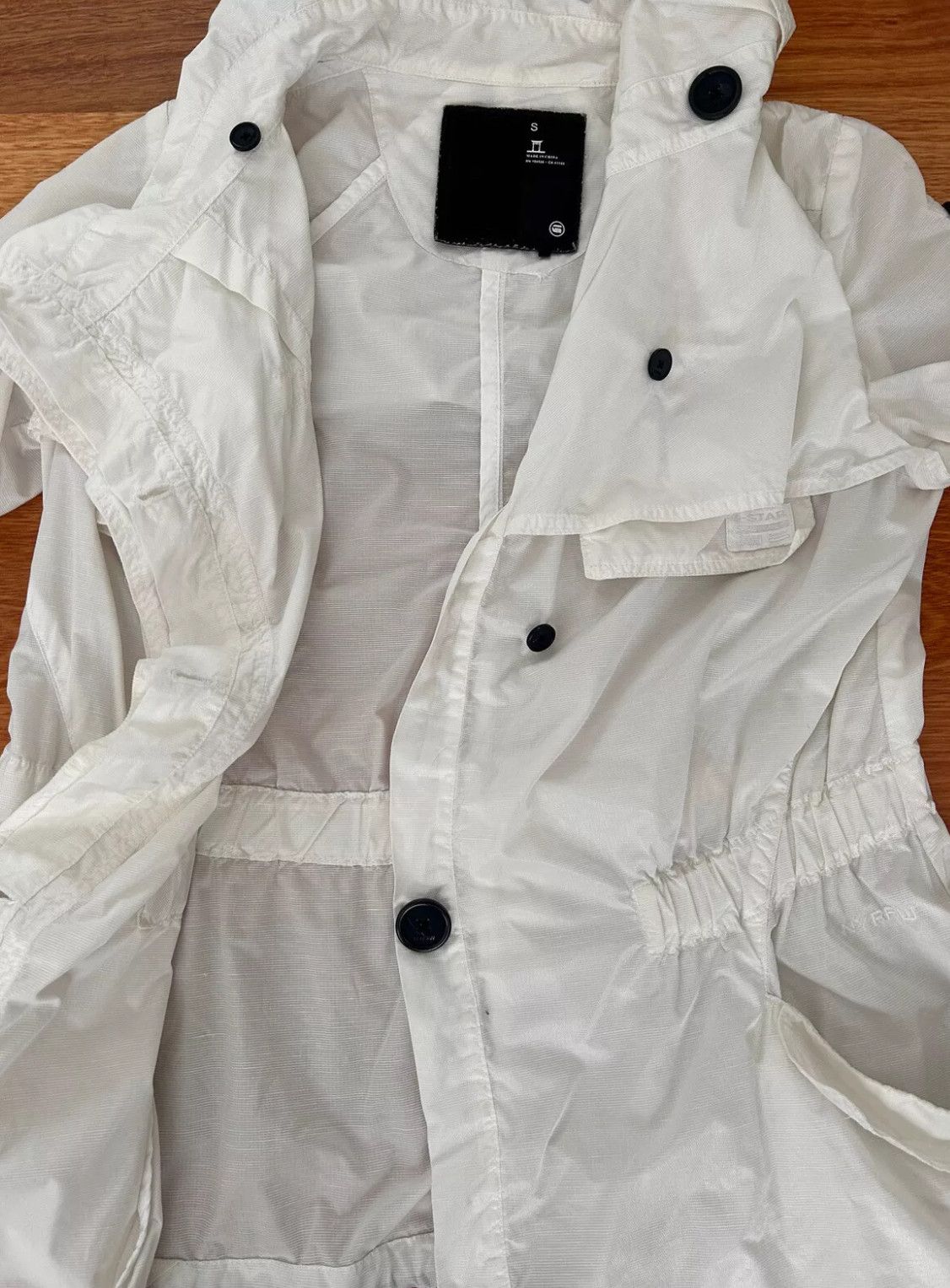 G-Star G-Star Raw NYC Portman Coat Jacket Honeycomb White Small Size S / US 4 / IT 40 - 5 Thumbnail