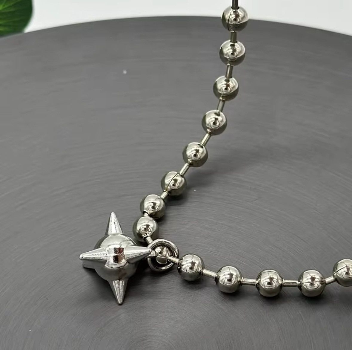 Other Gunge Aesthetic 6mm Beads Ball Chain Flail Charms Choker Size ONE SIZE - 3 Thumbnail
