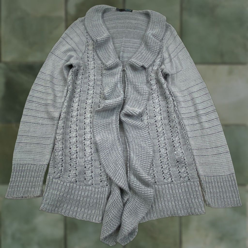 Vintage Maurices Womens Cardigan Sweater Small Ladies Long Soft Open Ruffle Size S / US 4 / IT 40 - 1 Thumbnail