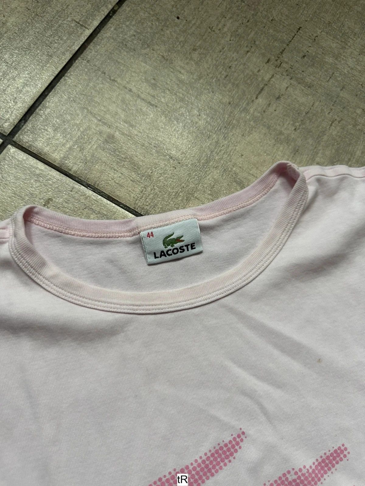 Lacoste Pink Tee Lacoste Tenis Old Money Style Big Logo Size L / US 10 / IT 46 - 4 Thumbnail