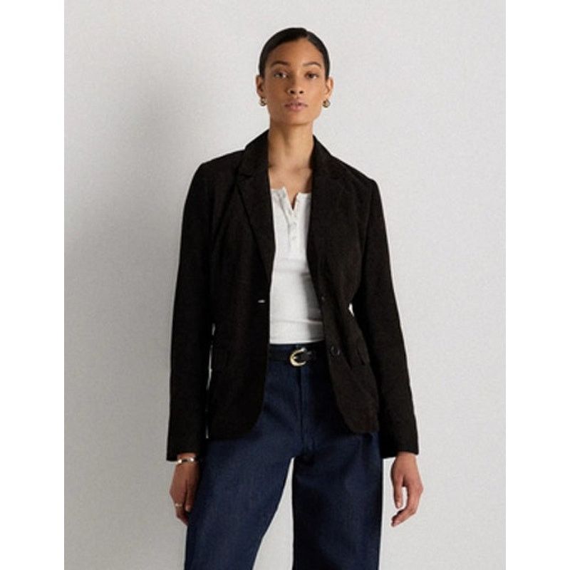 Quince Quince 100% Sude Blazer Charcoal Black Size S Size S / US 4 / IT 40 - 1 Thumbnail