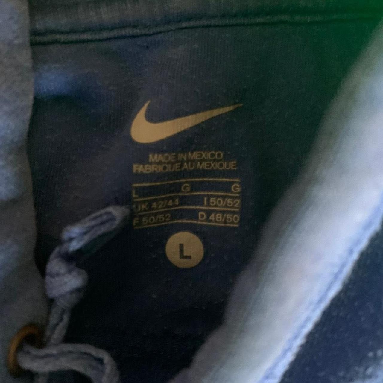 Nike × Vintage Vintage Y2K blue Nike Hoodie Size US L / EU 52-54 / 3 - 4 Thumbnail