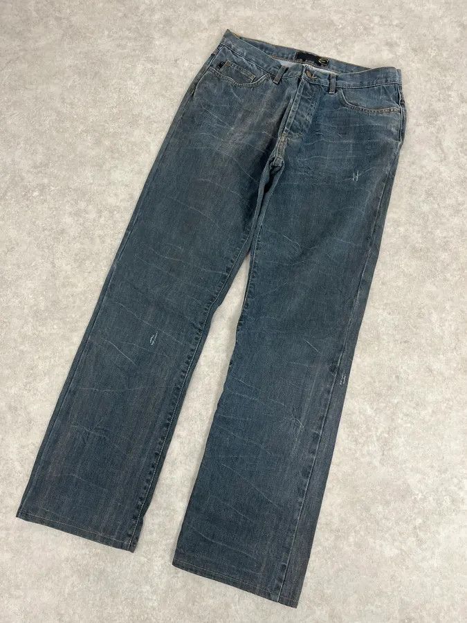 Just Cavalli AW2003 Cavalli Navy Blue Faded Denim Cozy Jeans Size US 32 / EU 48 - 5 Thumbnail