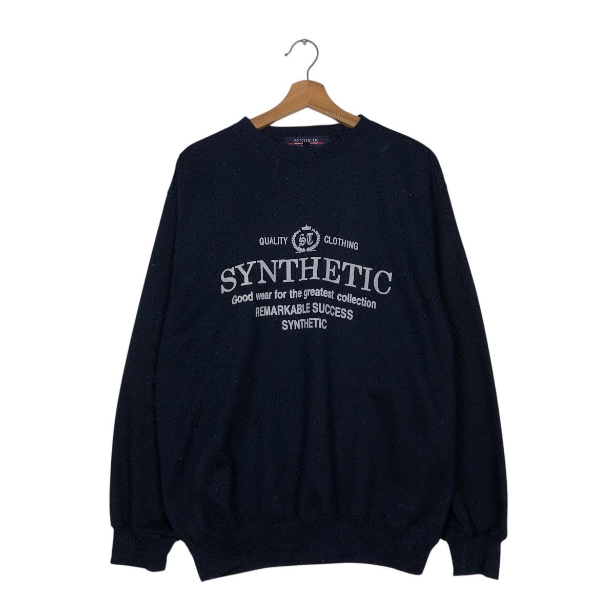 Japanese Brand Vintage Synthetic Logo Sweatshirt Black Long Sleeve Crewneck Size US M / EU 48-50 / 2 - 3 Thumbnail