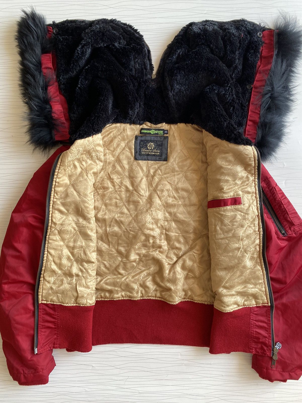 If Six Was Nine × Japanese Brand × Levi's RARE BANANA SEVEN FUR N2B BOMBER JACKET Size US XS / EU 42 / 0 - 12 Thumbnail