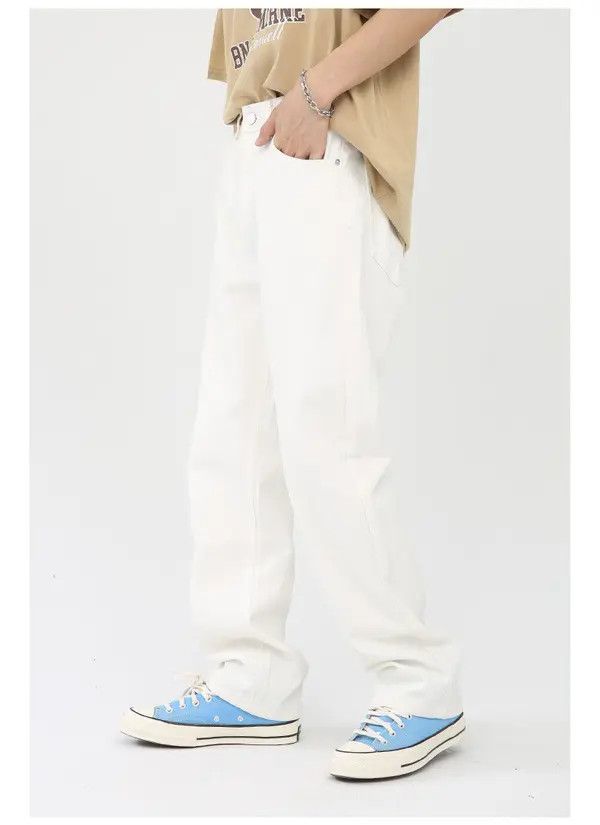 Japanese Brand Noriko x Risa White Japanese retro loose casual jeans Size US 32 / EU 48 - 3 Thumbnail