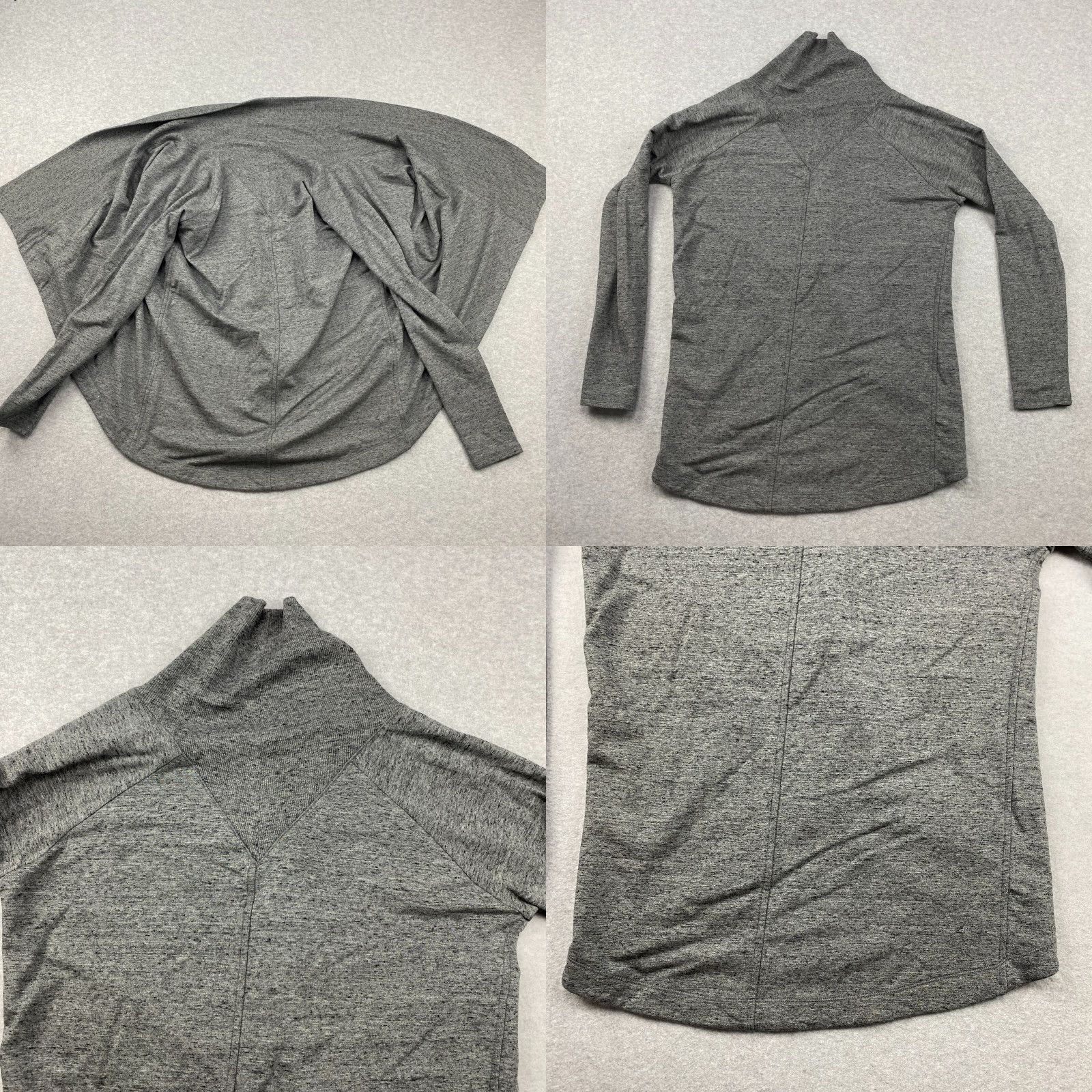 Athleta Athleta Cardigan Sweater Womens Small Gray Open Front Long Sleeve Cotton Blend Modal Spandex Regular Fit Athleisure 90s Modern Logo Casual Size S / US 4 / IT 40 - 8 Thumbnail