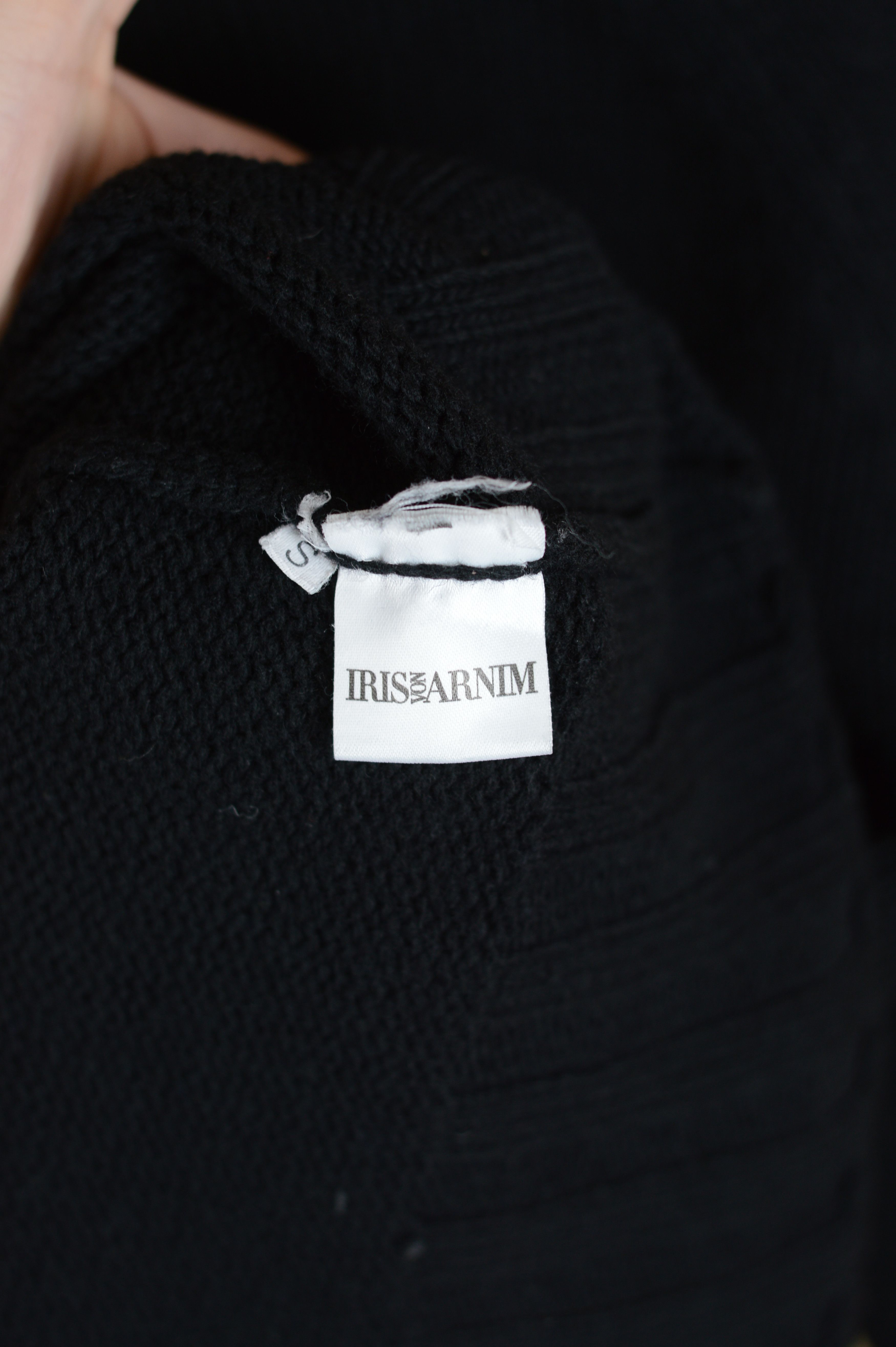 Iris von Arnim Iris von Arnim Wool Black Sweater Made in Italy Size S / US 4 / IT 40 - 8 Thumbnail