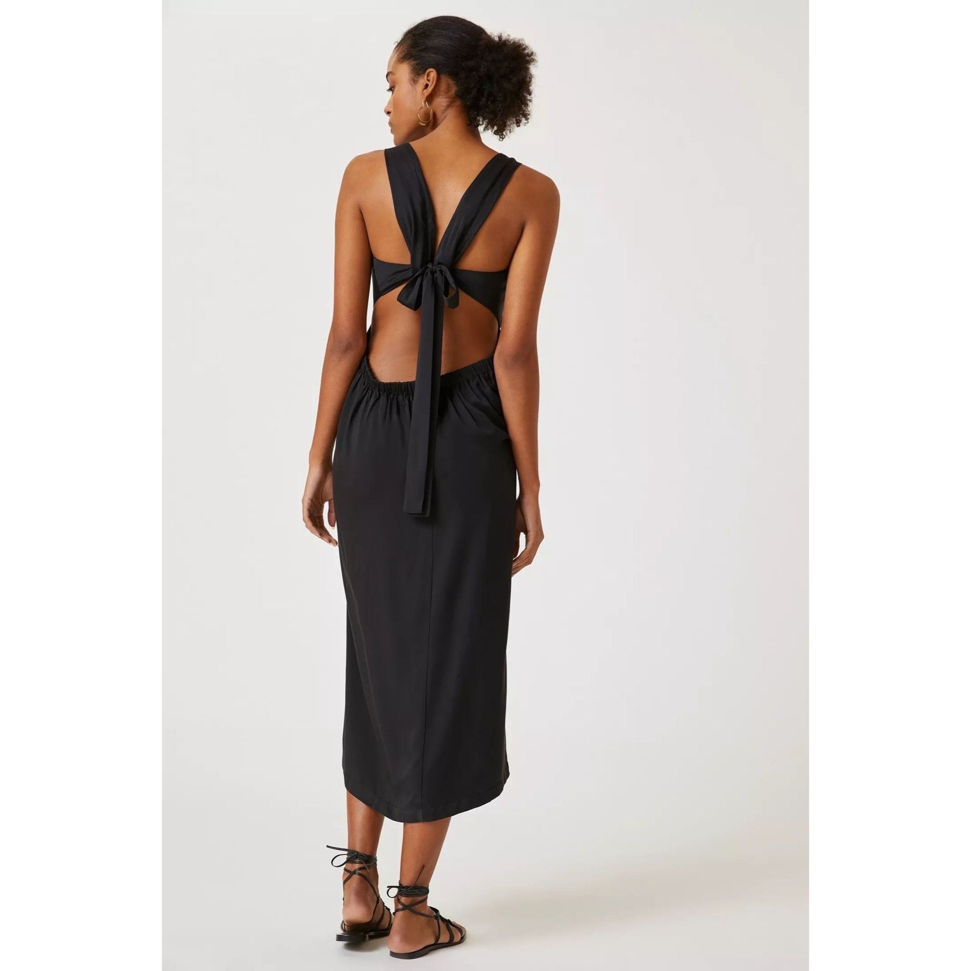 Anthropologie Anthropologie Sleeveless Deep-V Midi Dress Size XS / US 0-2 / IT 36-38 - 2 Thumbnail