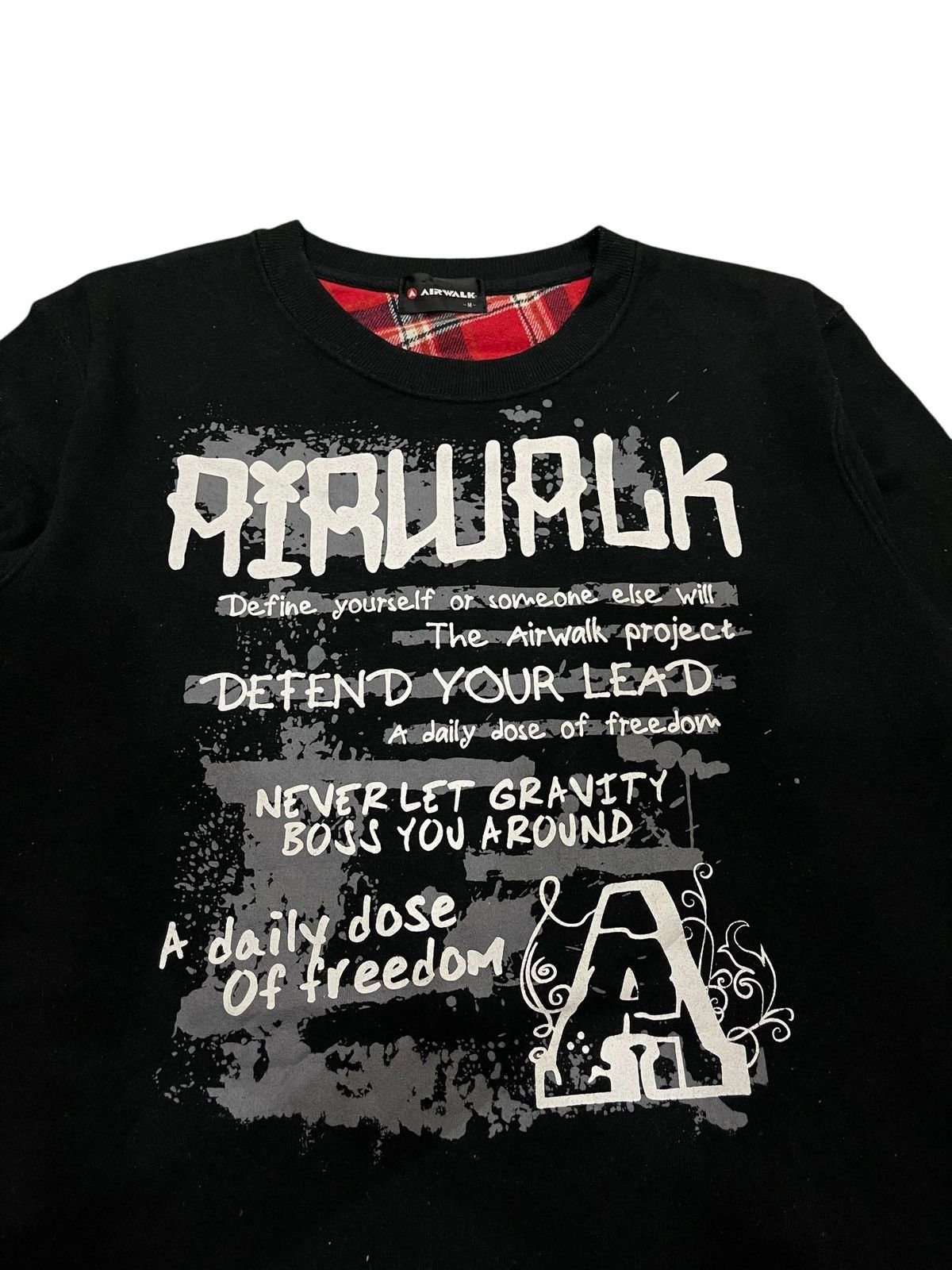 Airwalk Y2K Airwalk Bigprint Grunge Poem Sweatshirt Size US M / EU 48-50 / 2 - 2 Thumbnail
