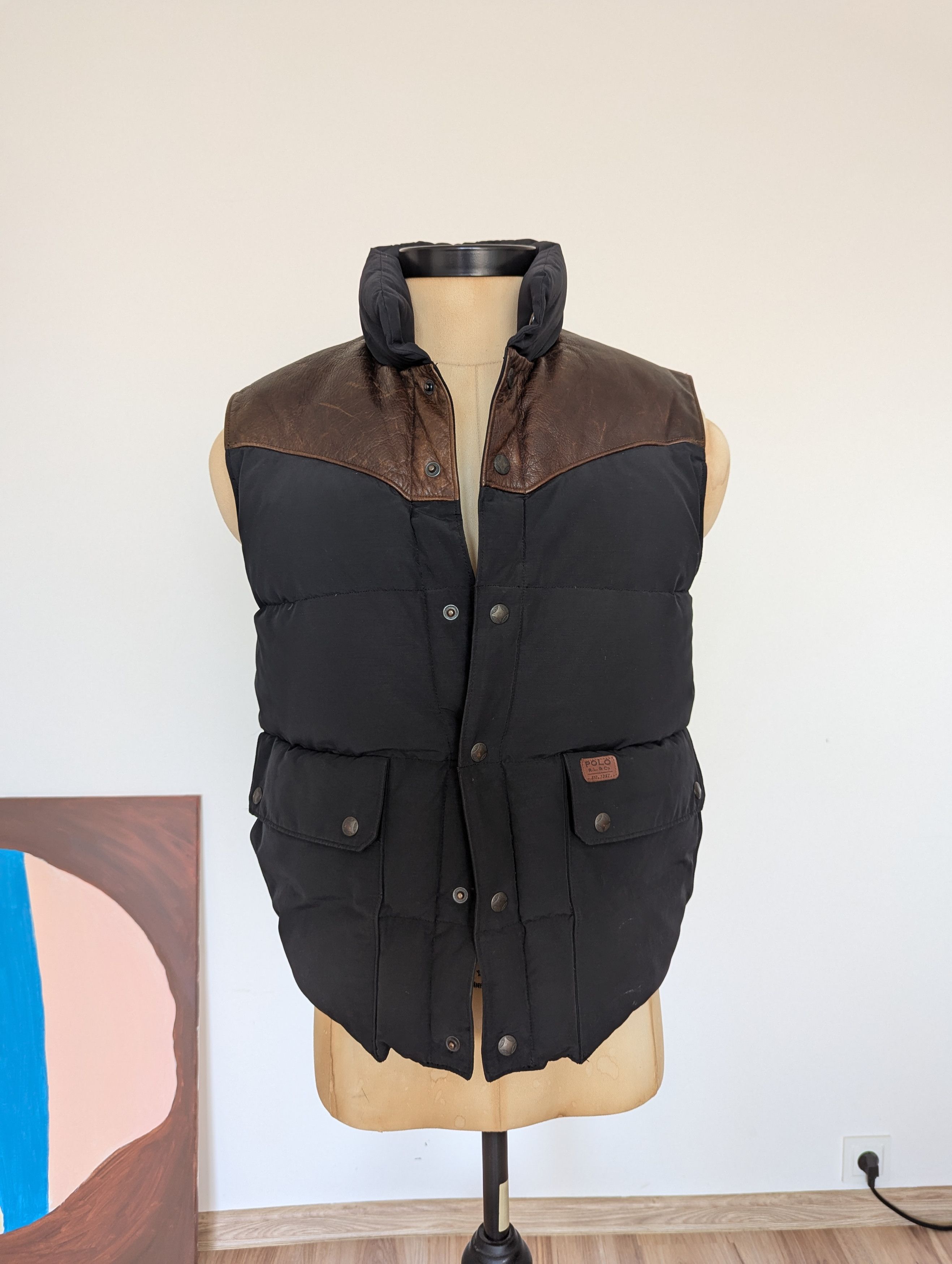 Puffer Gilet Ralp Lauren Country Leather Rocky Mountain RRL