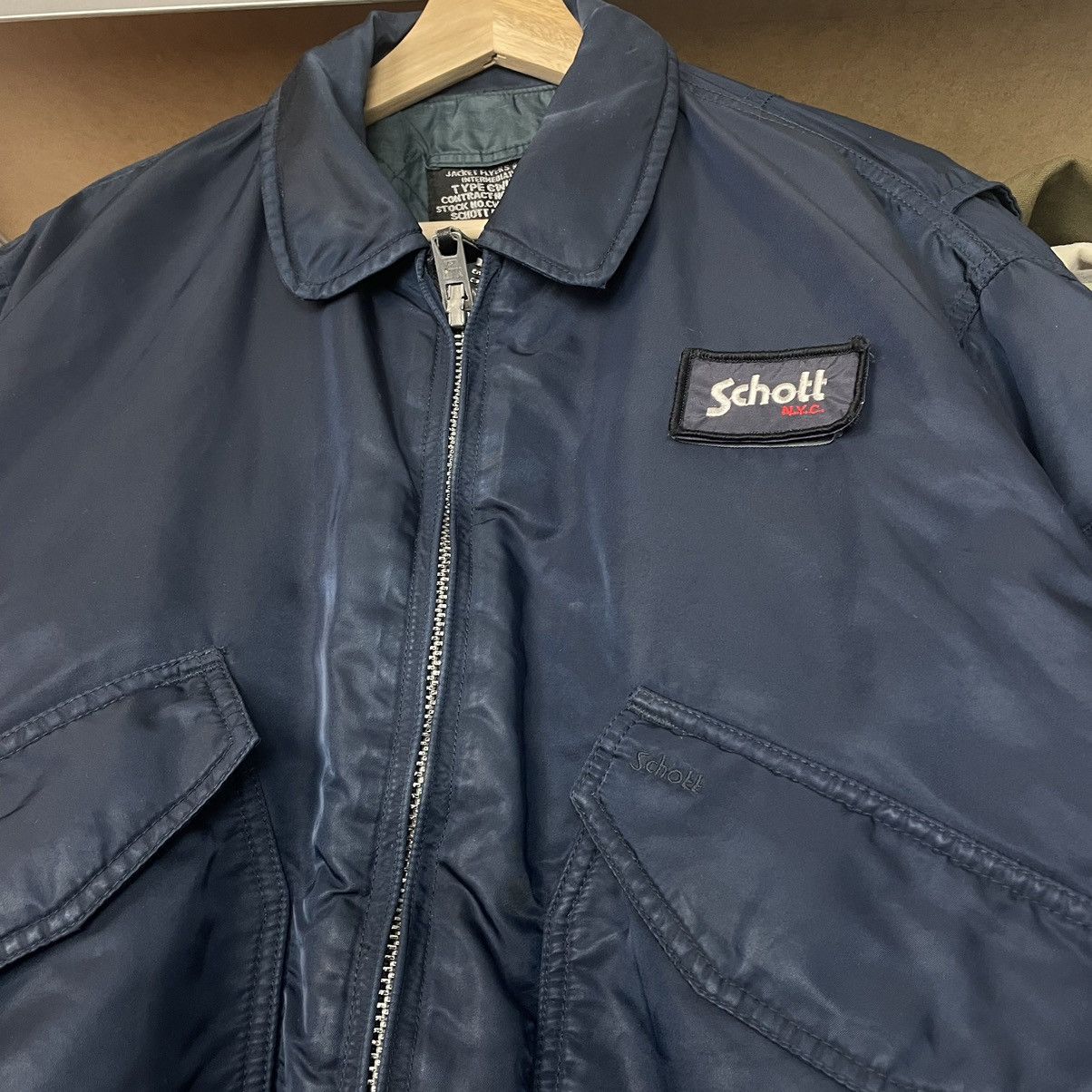 Vintage VERY RARE VINTAGE JACKET FLIGHT BOMBER CWU 45 ISSUED Size US L / EU 52-54 / 3 - 4 Thumbnail