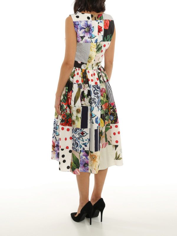 Dolce & Gabbana o1y0825 Sleeveless Midi Dress in Multicolor Size XS / US 0-2 / IT 36-38 - 3 Thumbnail