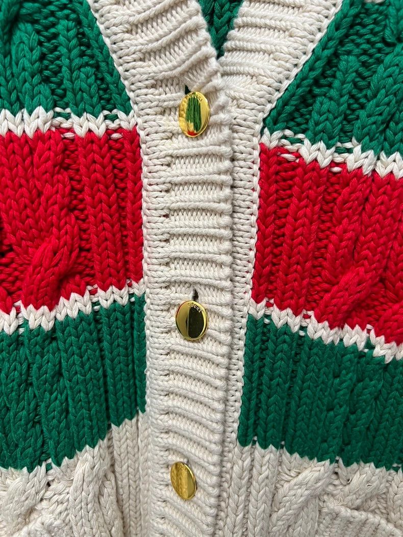 Gucci Gucci Red and green striped cardigan jacket 2503-Nextarrow Size US S / EU 44-46 / 1 - 6 Thumbnail