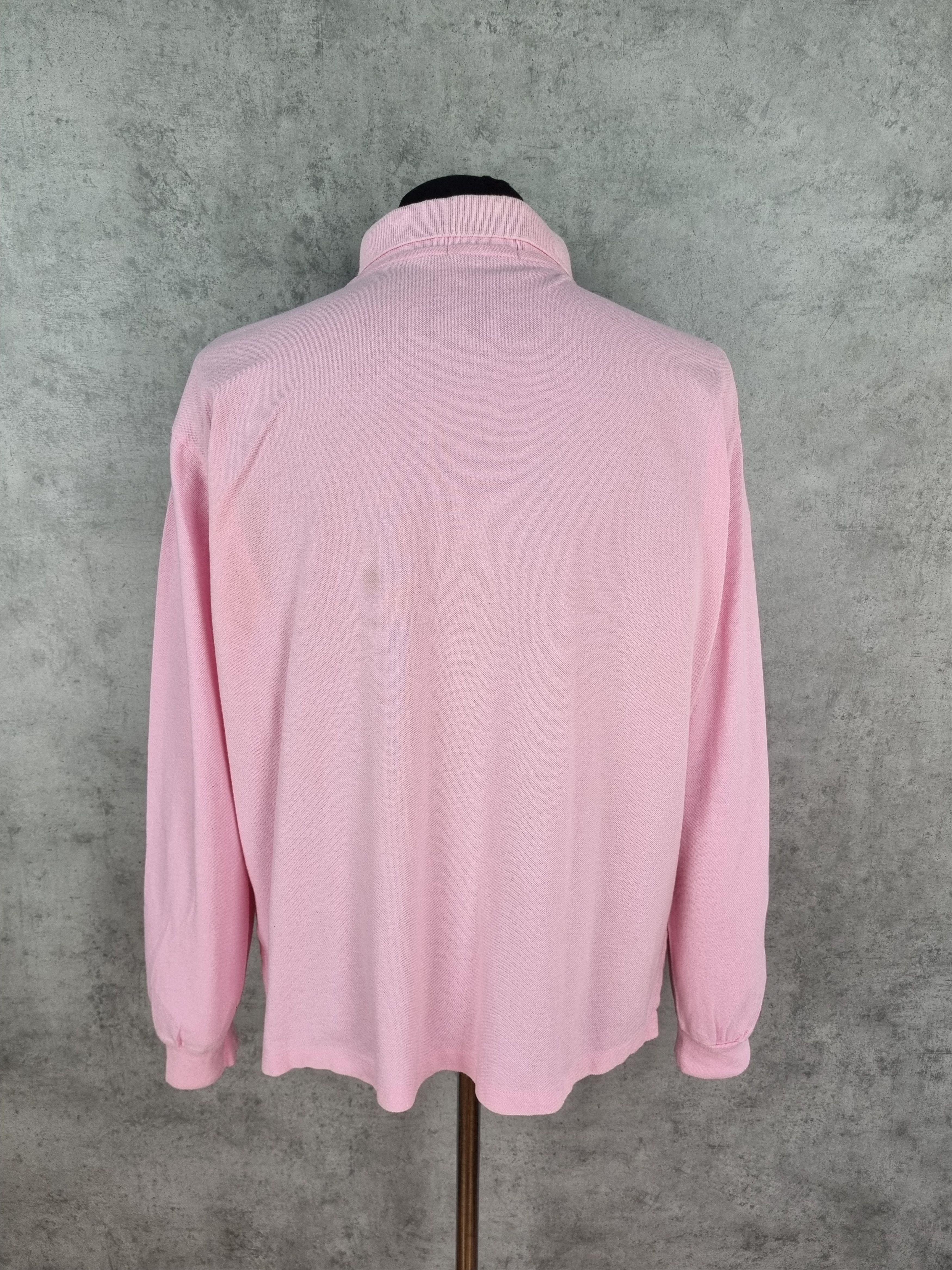 Polo Ralph Lauren × Vintage Polo Ralph Lauren Pink Attractive Long Sleeve Polo Size US XL / EU 56 / 4 - 4 Thumbnail